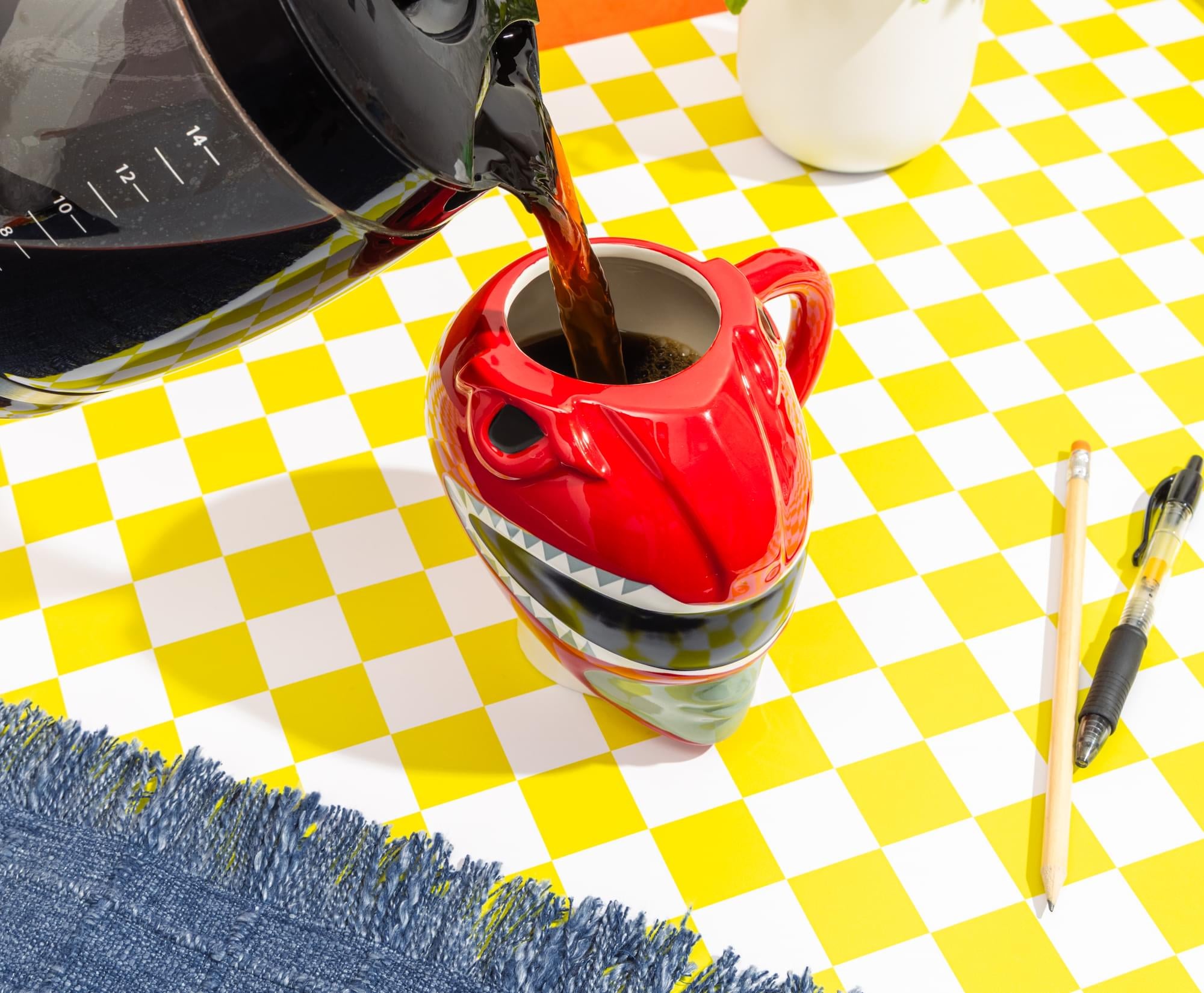 Power Rangers Red Ranger 20-Ounce Sculpted Ceramic Mug