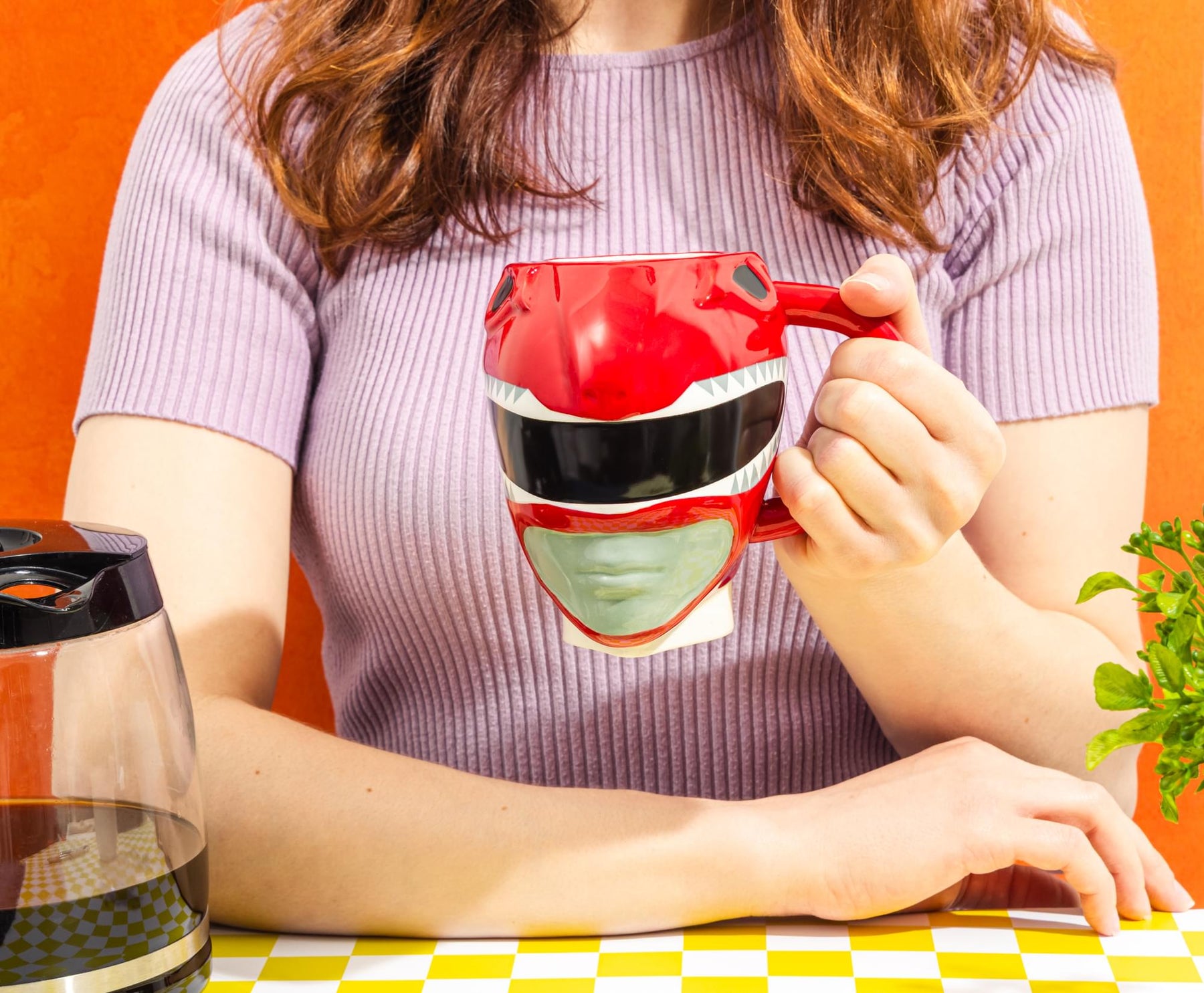 Power Rangers Red Ranger 20-Ounce Sculpted Ceramic Mug