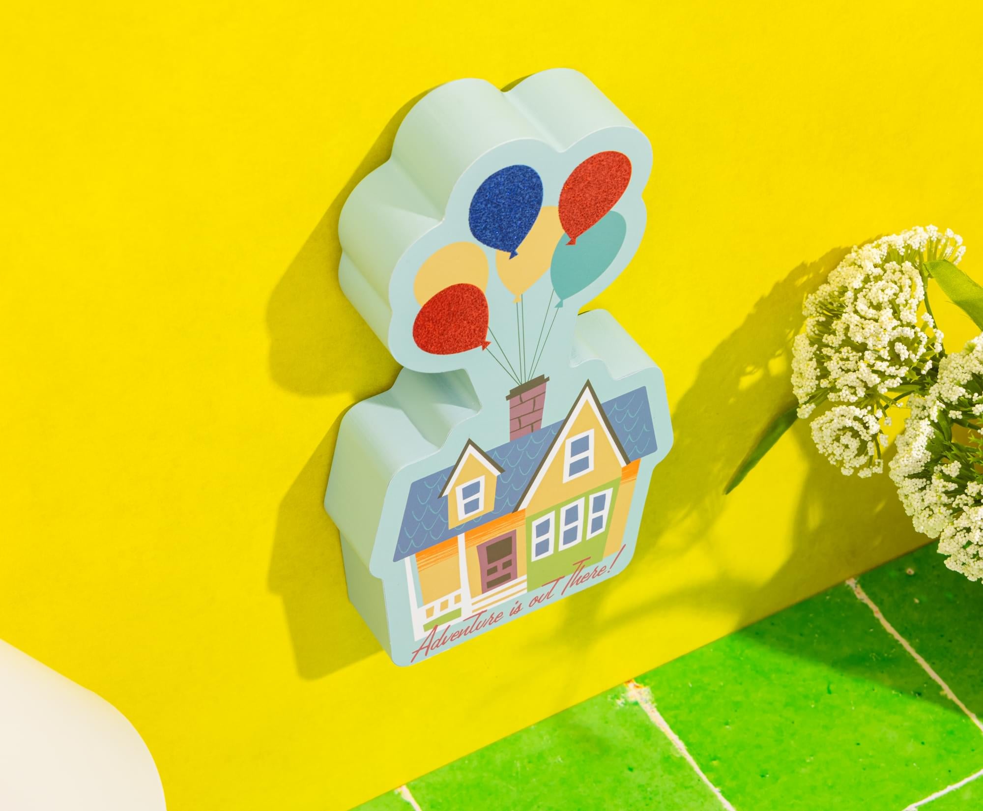Disney Pixar Up House Glitter Die-Cut Wall Sign | 8 x 4 Inches