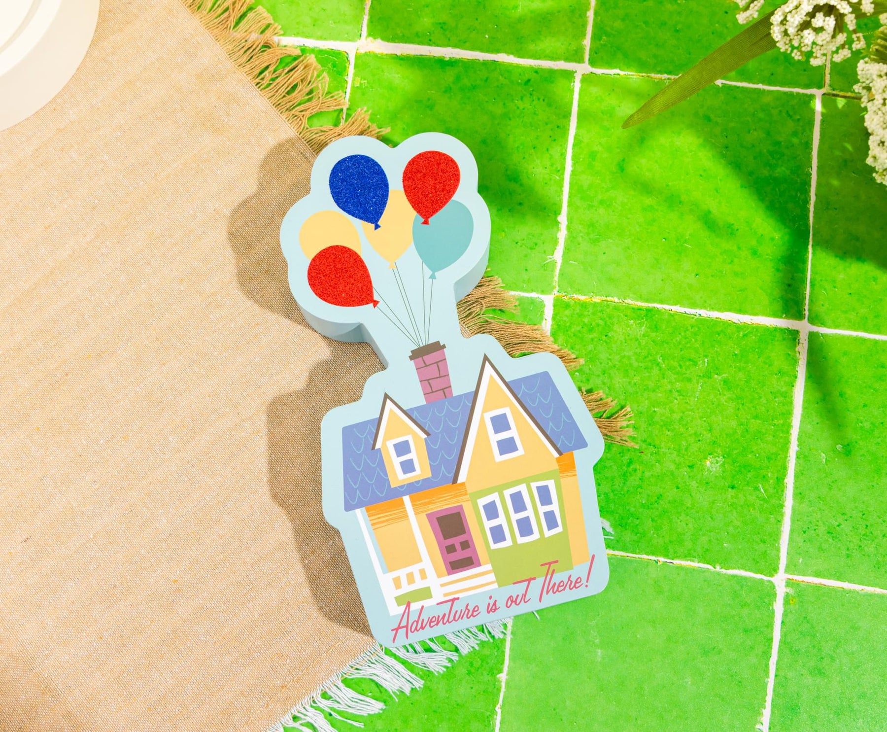 Disney Pixar Up House Glitter Die-Cut Wall Sign | 8 x 4 Inches