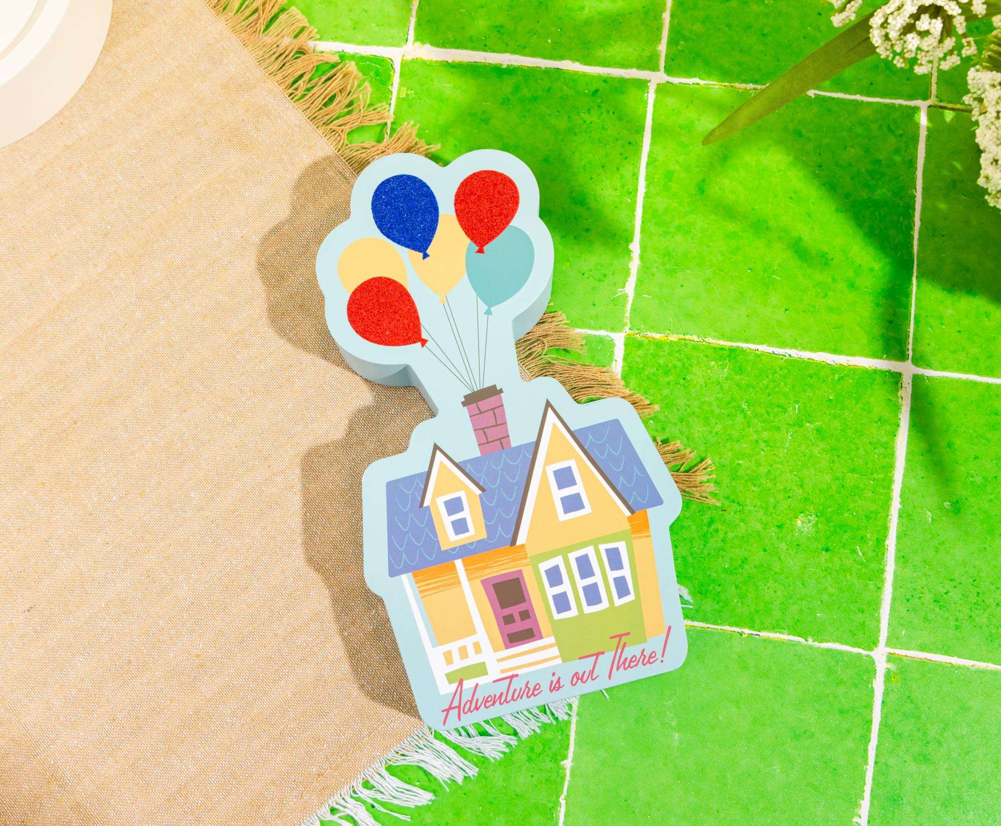 Disney Pixar Up House Glitter Die-Cut Wall Sign | 8 x 4 Inches