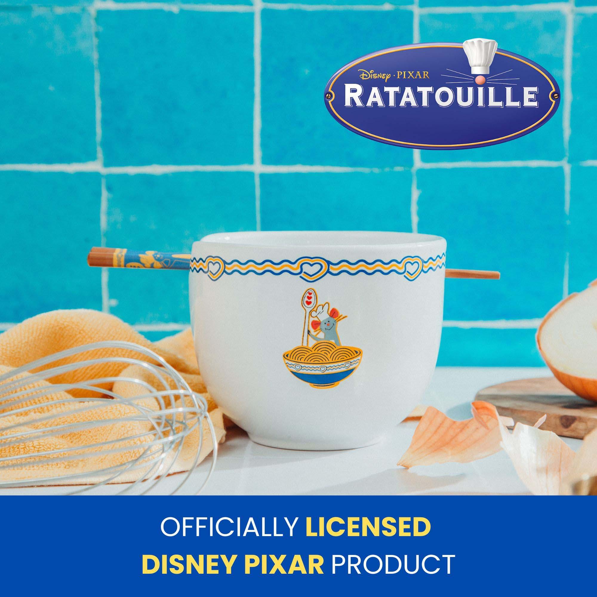 Disney Pixar Ratatouille 20-Ounce Ceramic Ramen Bowl and Chopstick Set