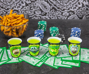 Rick and Morty 1.5-Ounce Plastic Mini Shot Glass Cups | Set of 4