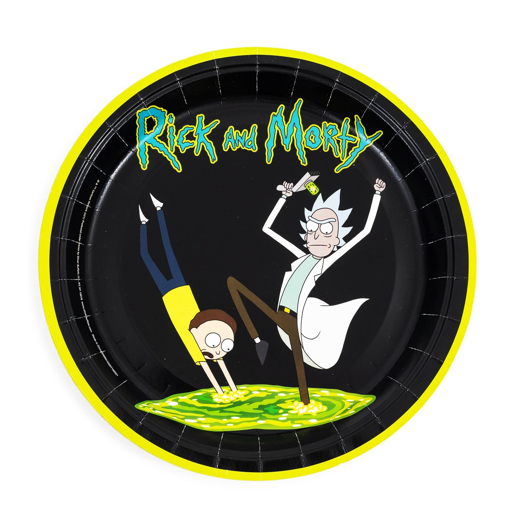 Rick and Morty Portal 60-Piece Party Tableware Set | Cups, Plates, Napkins