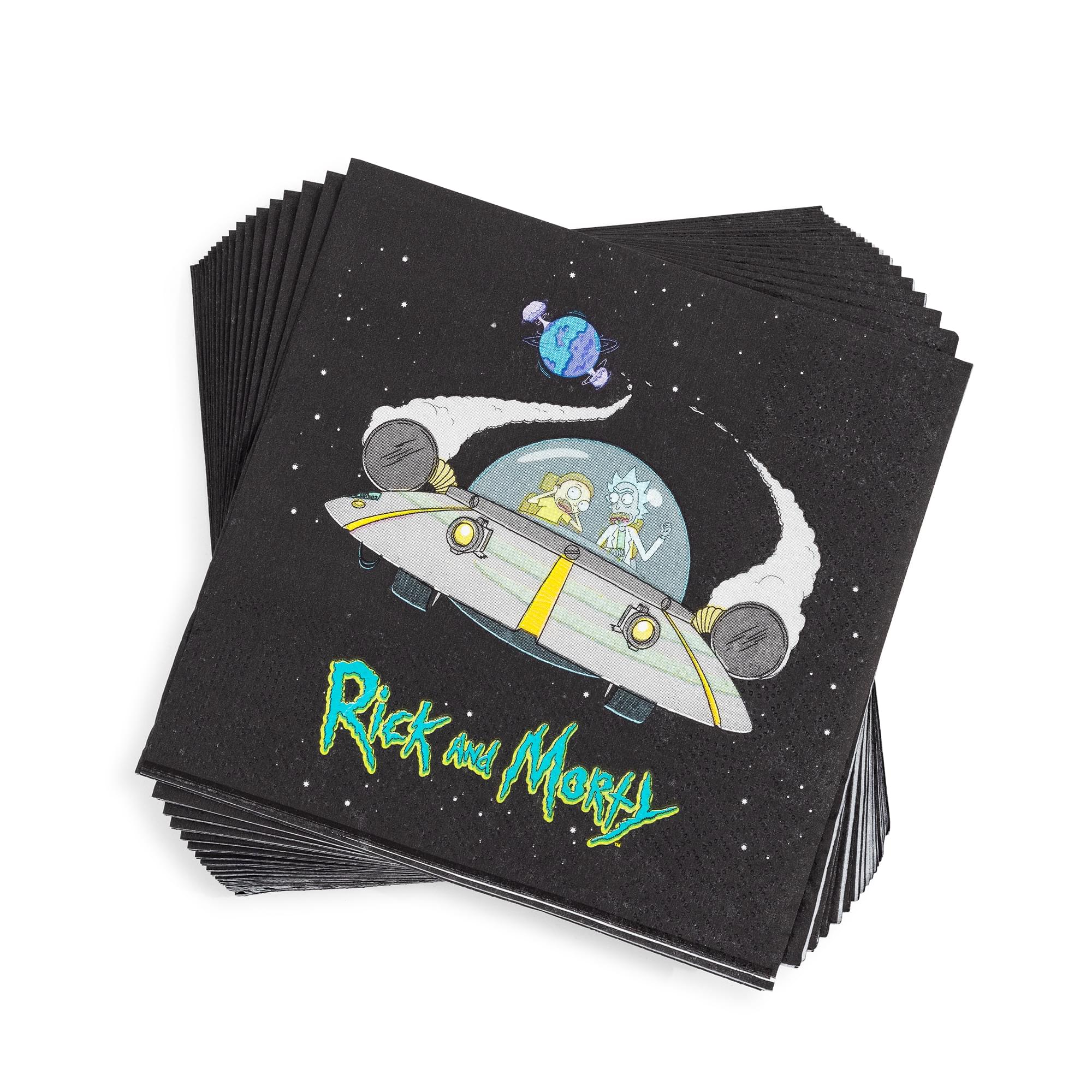 Rick and Morty Portal 60-Piece Party Tableware Set | Cups, Plates, Napkins
