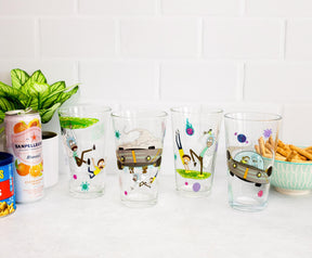 Rick and Morty 16-Ounce Pint Glasses | Set of 4