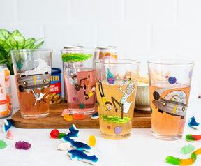 Rick and Morty 16-Ounce Pint Glasses | Set of 4