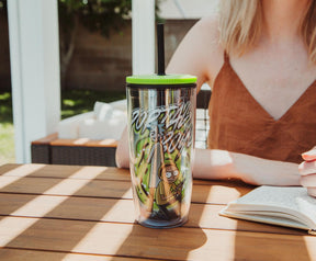 Rick and Morty "Portal Boyz" Plastic Tumbler With Lid and Straw | Hold 20 Ounces