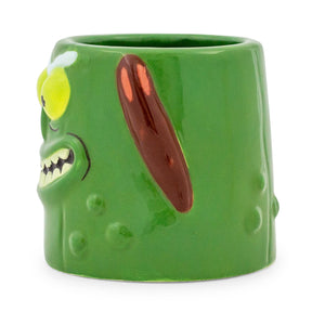 Rick and Morty Pickle Rick Sculpted Ceramic Mini Shot Glass | Holds 2 Ounces