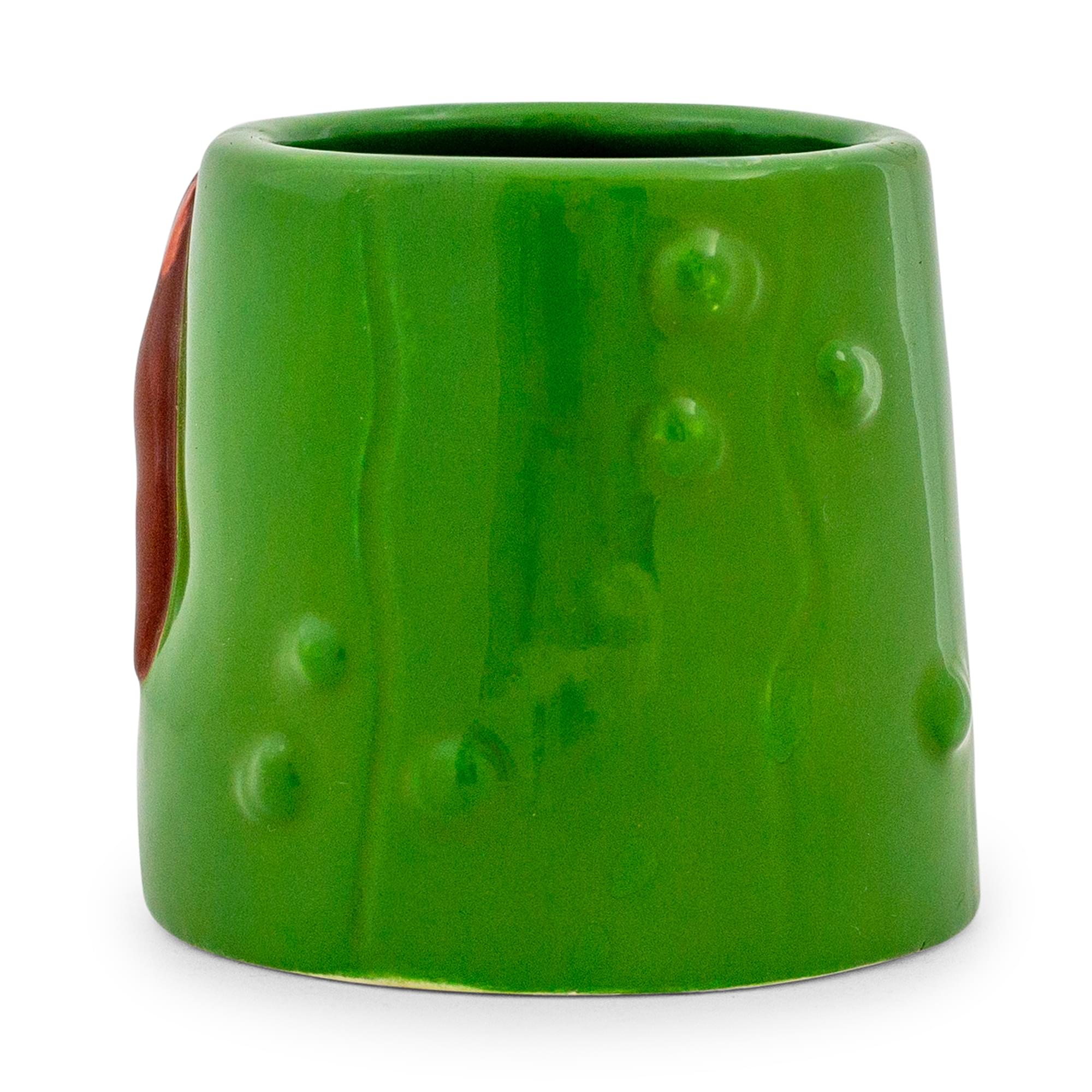 Rick and Morty Pickle Rick Sculpted Ceramic Mini Shot Glass | Holds 2 Ounces