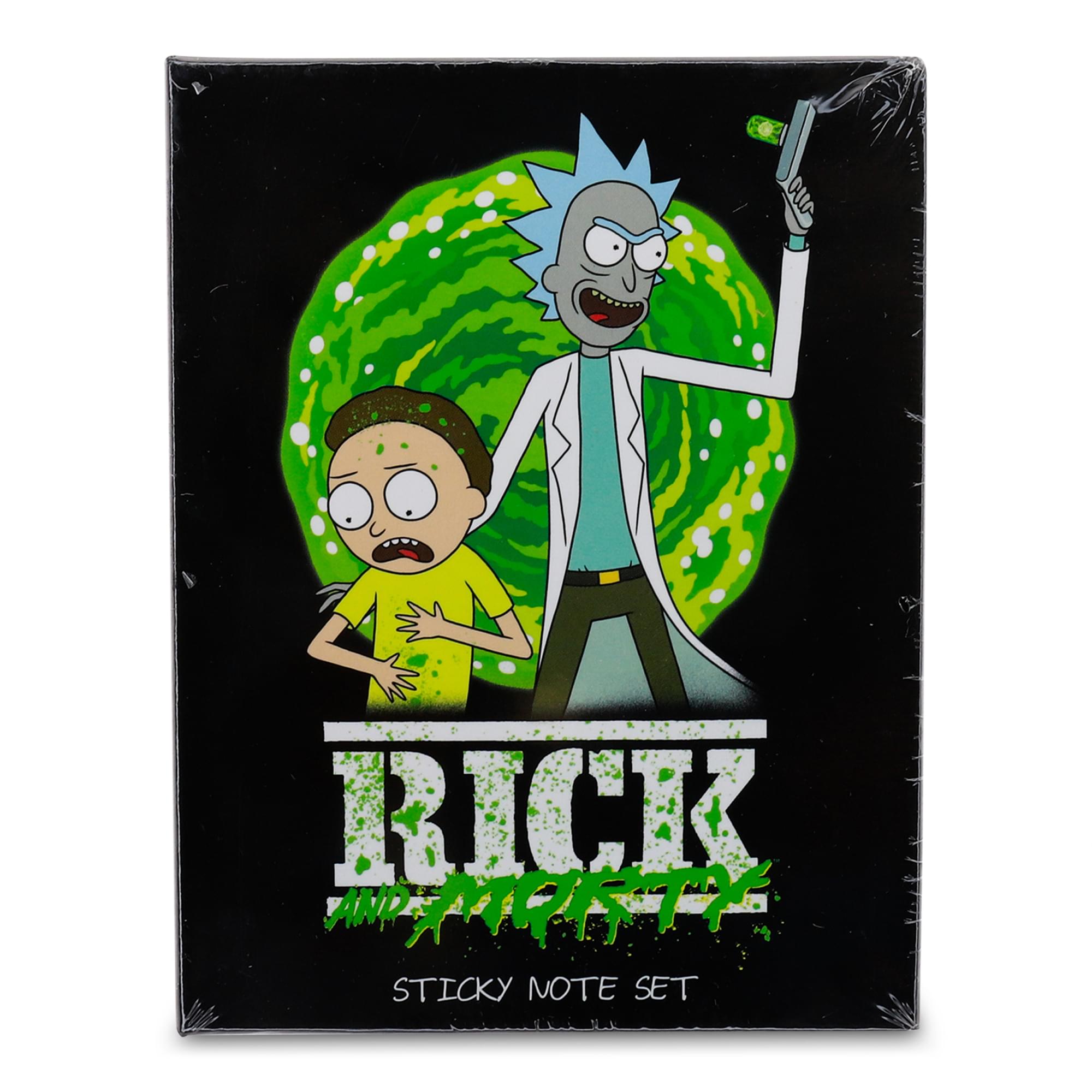 Rick and Morty Portal Splatter Sticky Note and Tab Box Set
