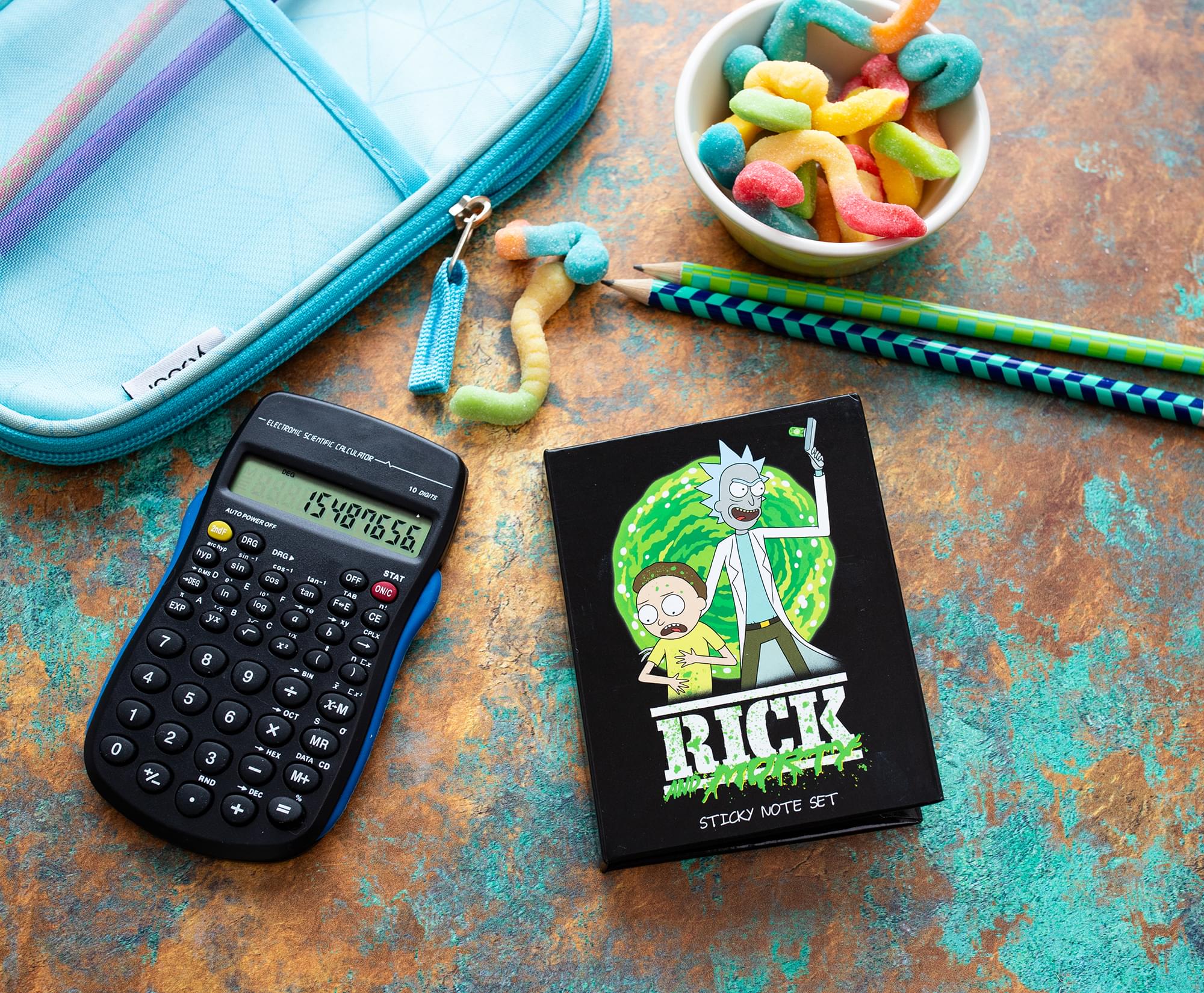 Rick and Morty Portal Splatter Sticky Note and Tab Box Set
