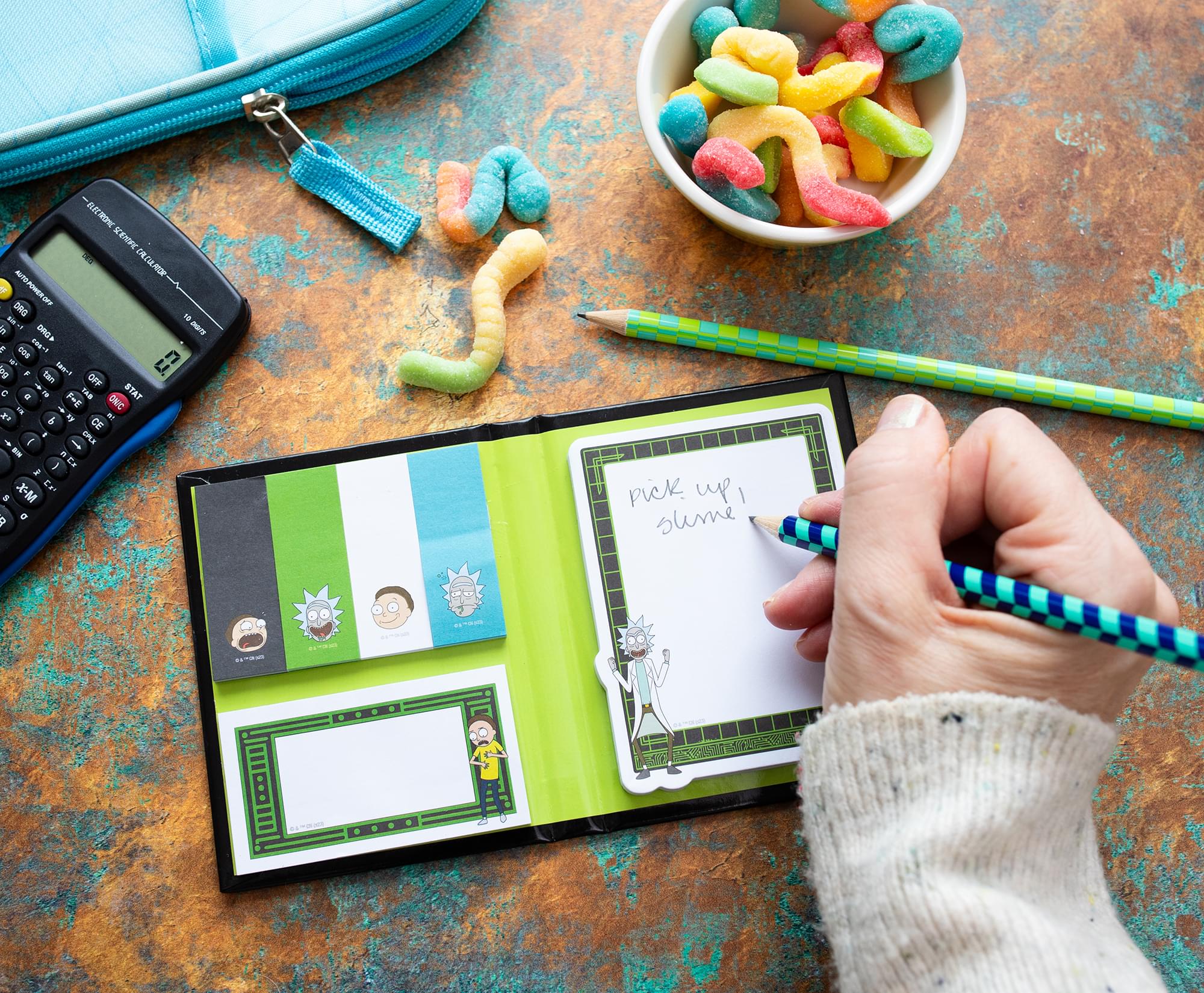 Rick and Morty Portal Splatter Sticky Note and Tab Box Set