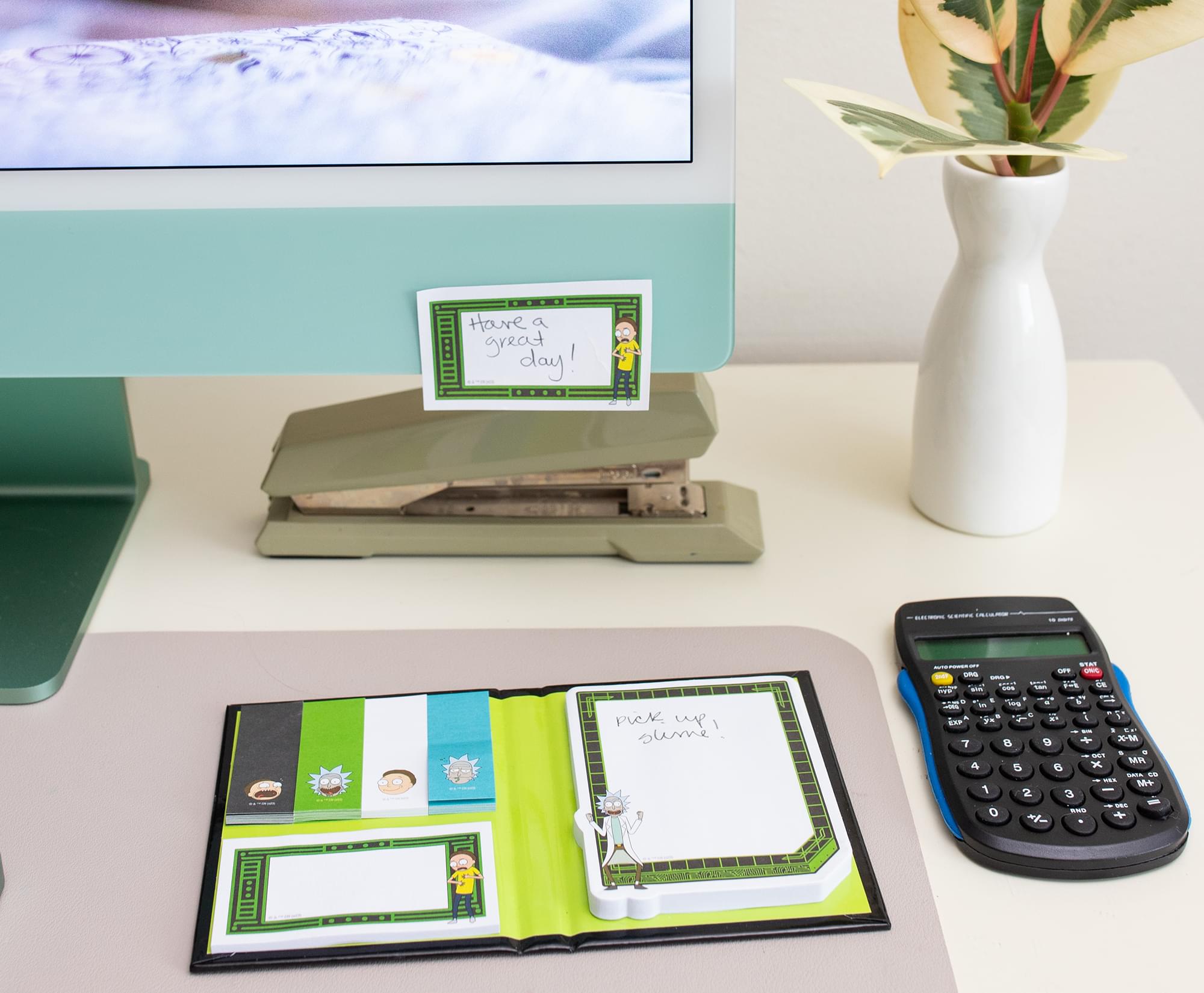 Rick and Morty Portal Splatter Sticky Note and Tab Box Set