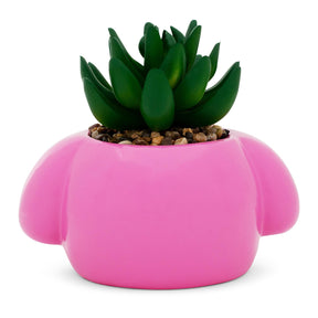 Sanrio My Melody 3-Inch Ceramic Mini Planter With Artificial Succulent
