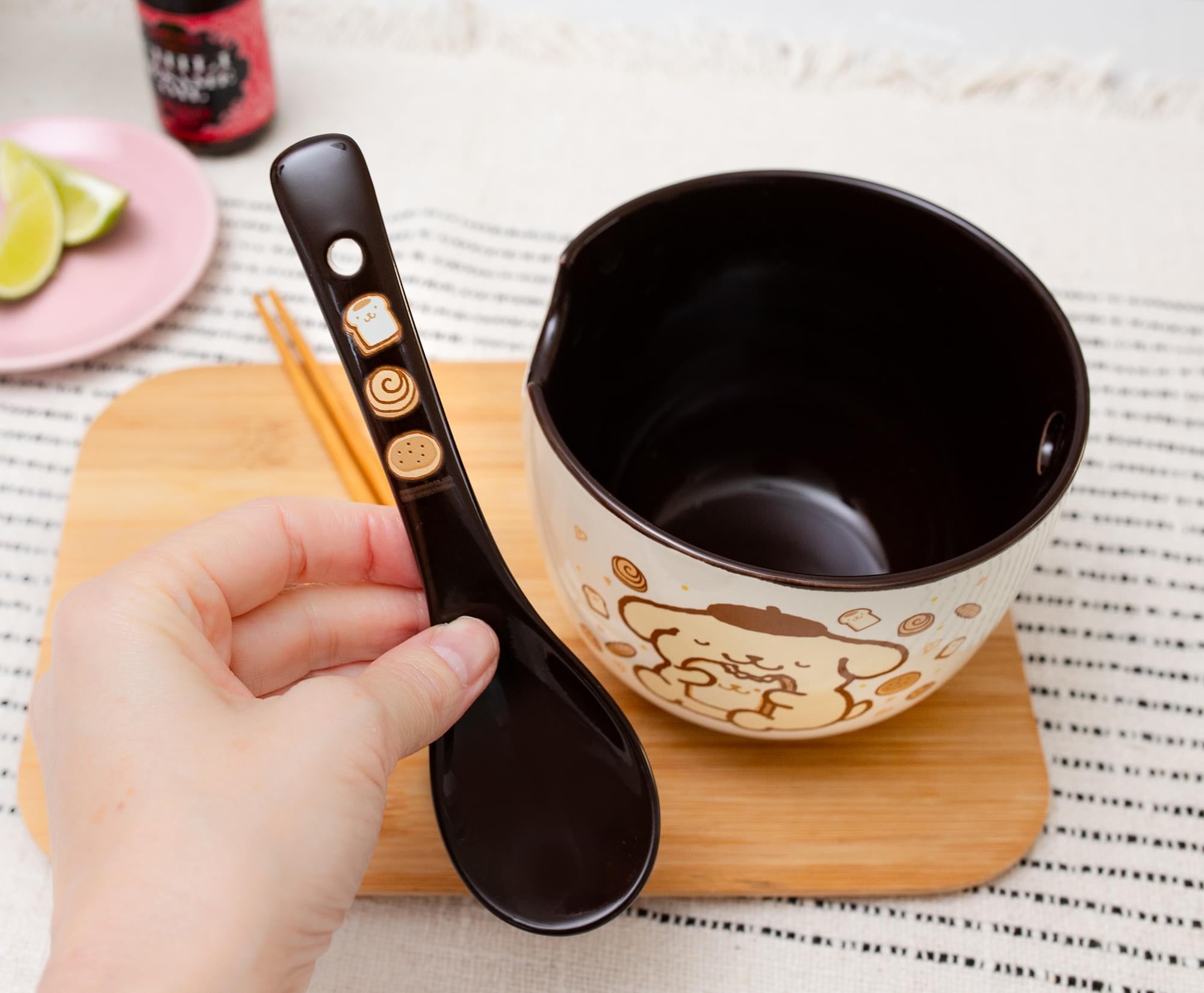 Sanrio Pompompurin 20-Ounce Ramen Bowl With Chopsticks and Spoon