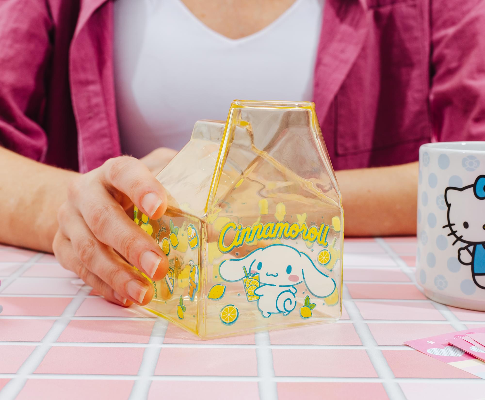 Sanrio Cinnamoroll Lemonade Glass Milk Carton | Holds 12 Ounces