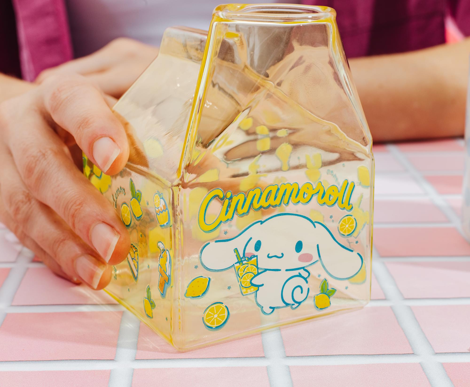 Sanrio Cinnamoroll Lemonade Glass Milk Carton | Holds 12 Ounces
