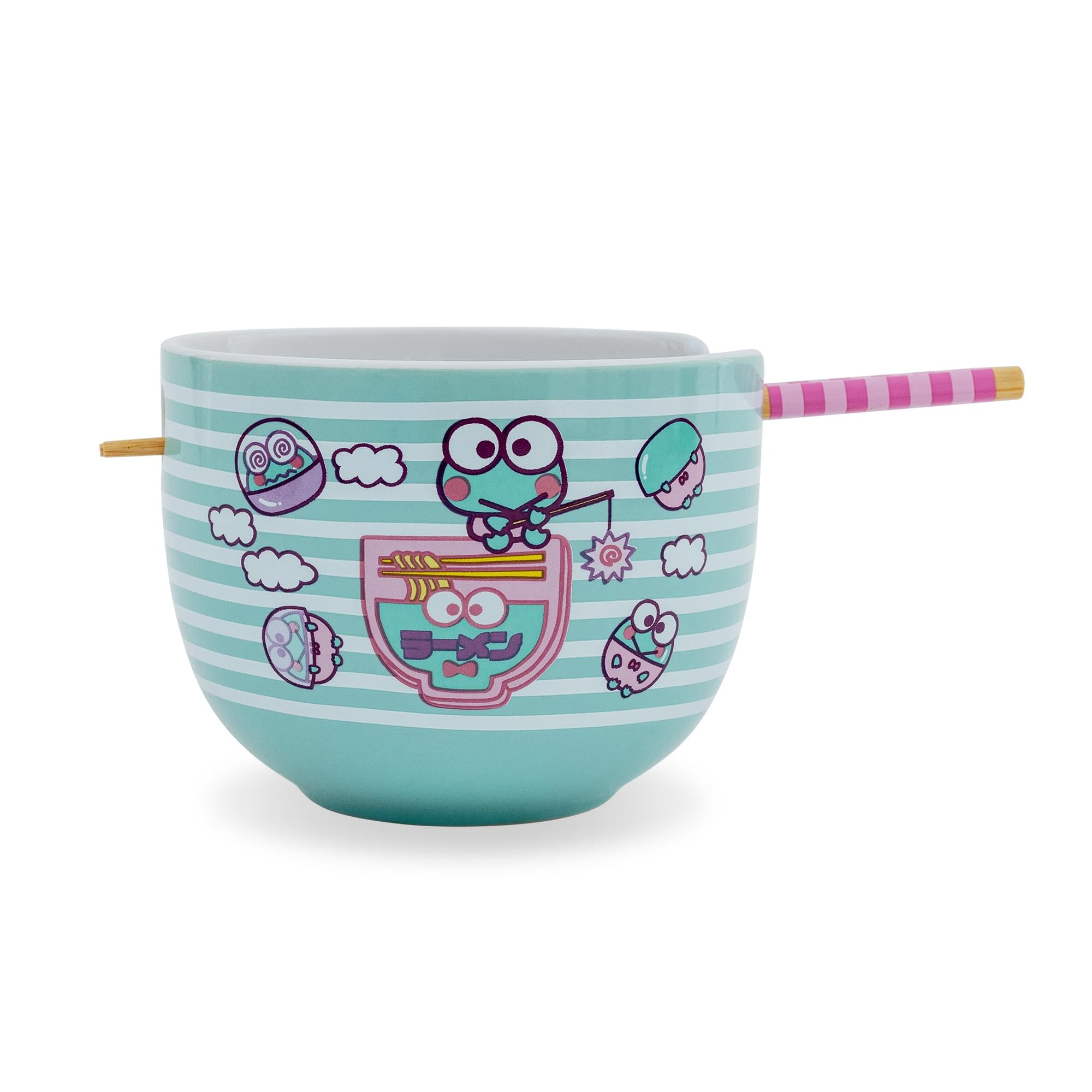 Sanrio Keroppi Fishing 20-Ounce Ramen Bowl and Chopstick Set