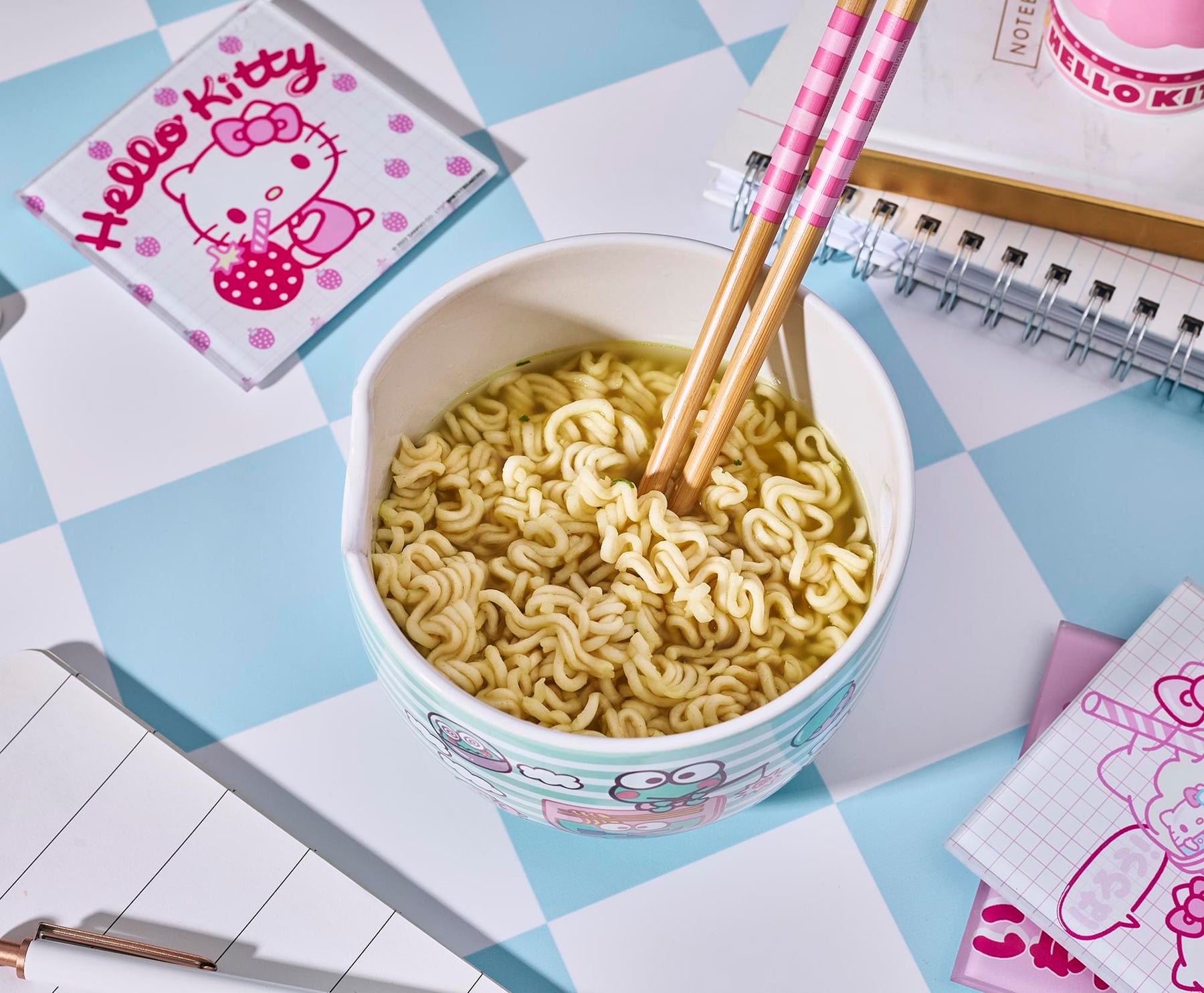 Sanrio Keroppi Fishing 20-Ounce Ramen Bowl and Chopstick Set