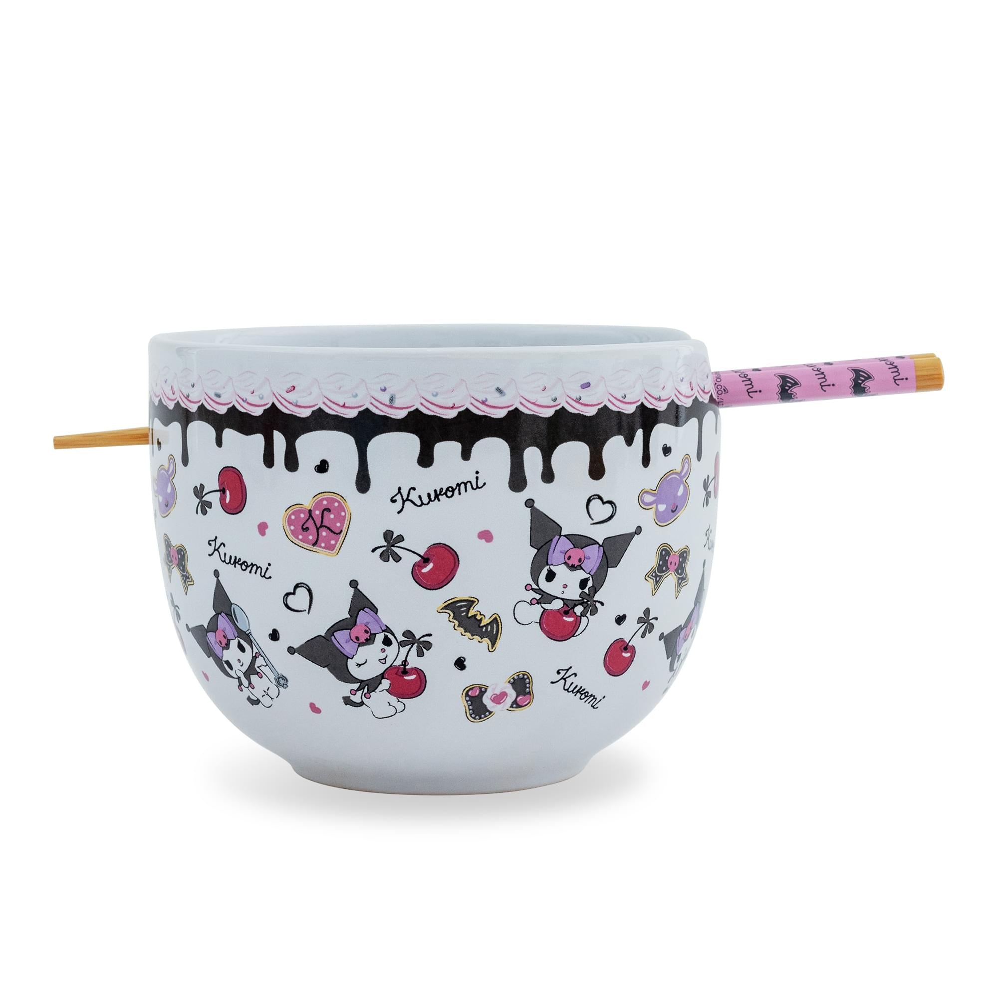 Sanrio Kuromi Sweets 20-Ounce Ramen Bowl and Chopstick Set