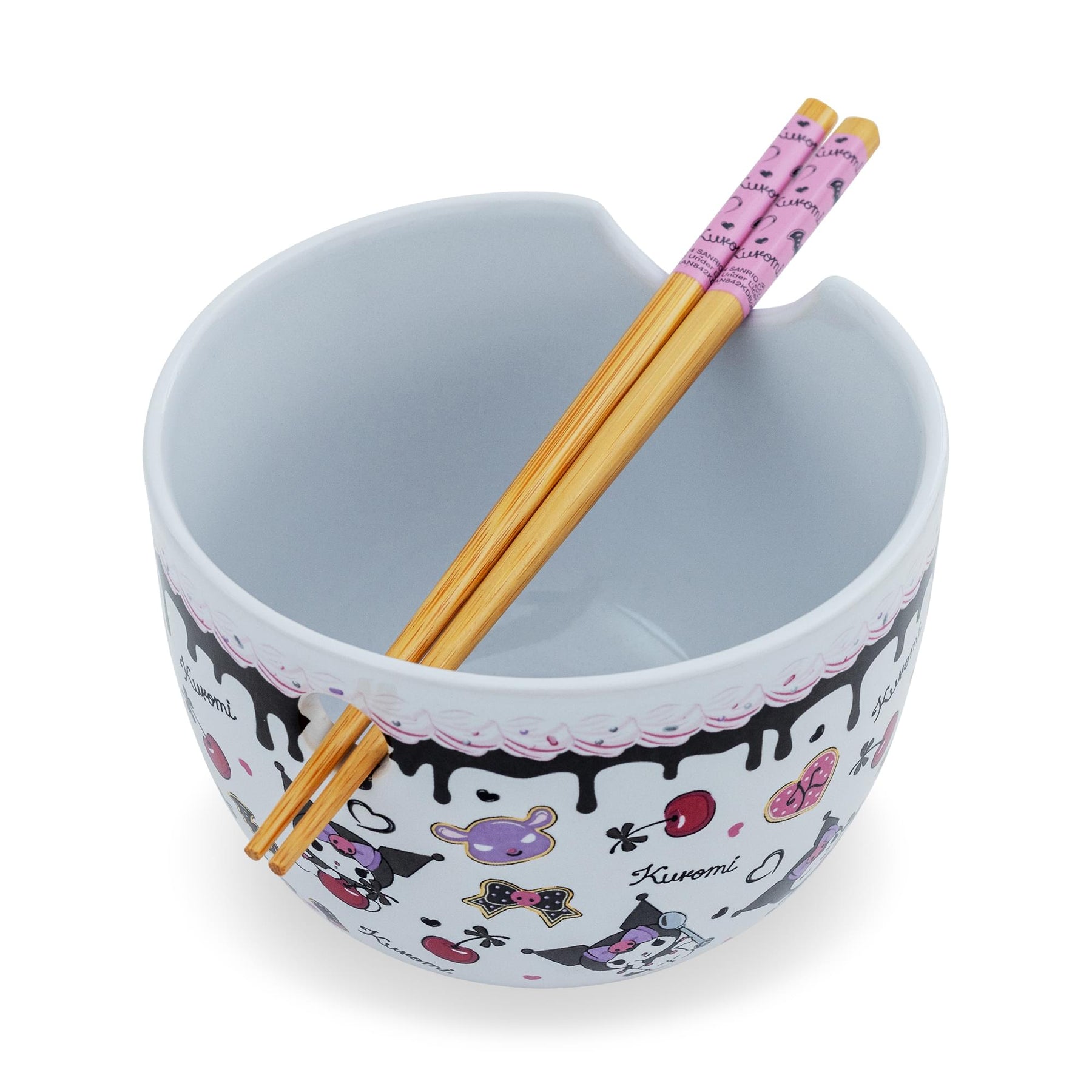 Sanrio Kuromi Sweets 20-Ounce Ramen Bowl and Chopstick Set