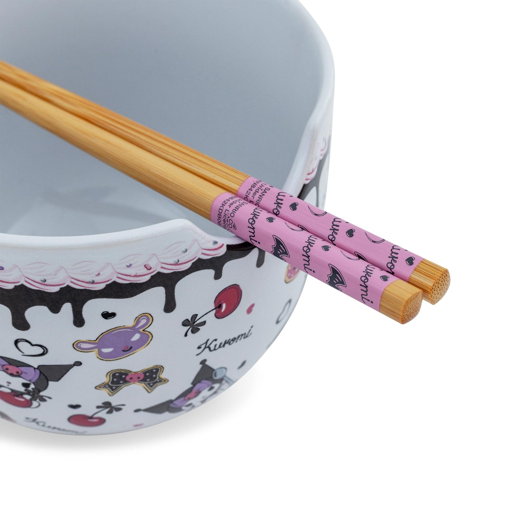 Sanrio Kuromi Sweets 20-Ounce Ramen Bowl and Chopstick Set