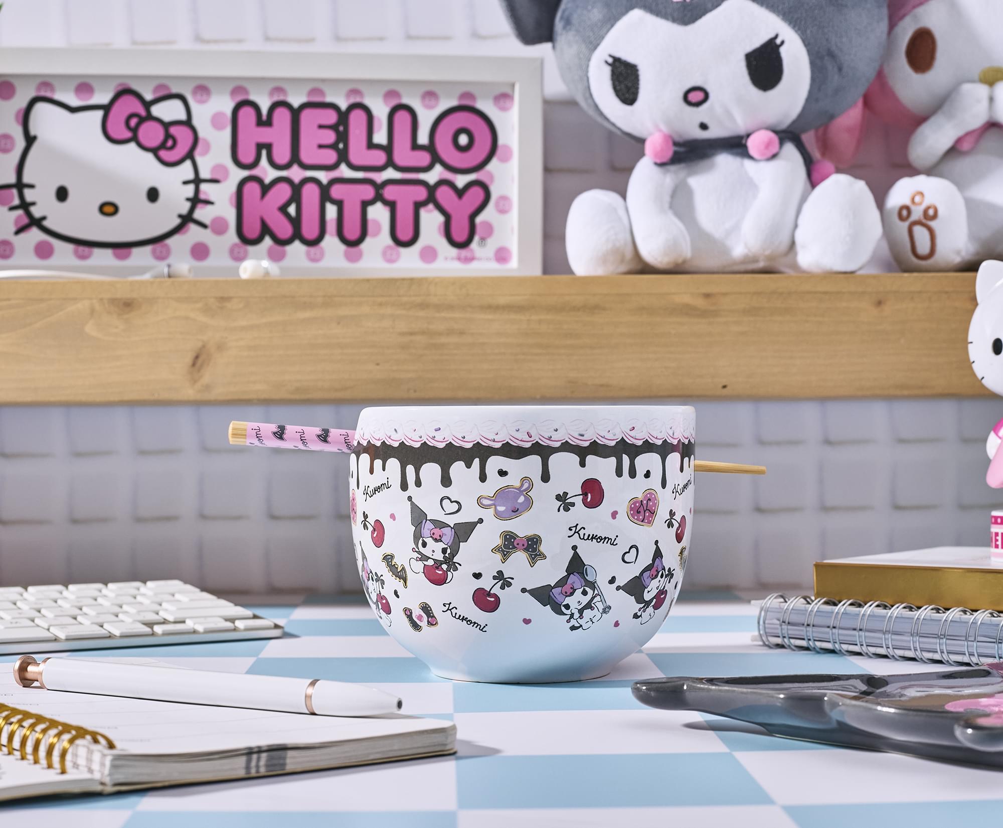 Sanrio Kuromi Sweets 20-Ounce Ramen Bowl and Chopstick Set