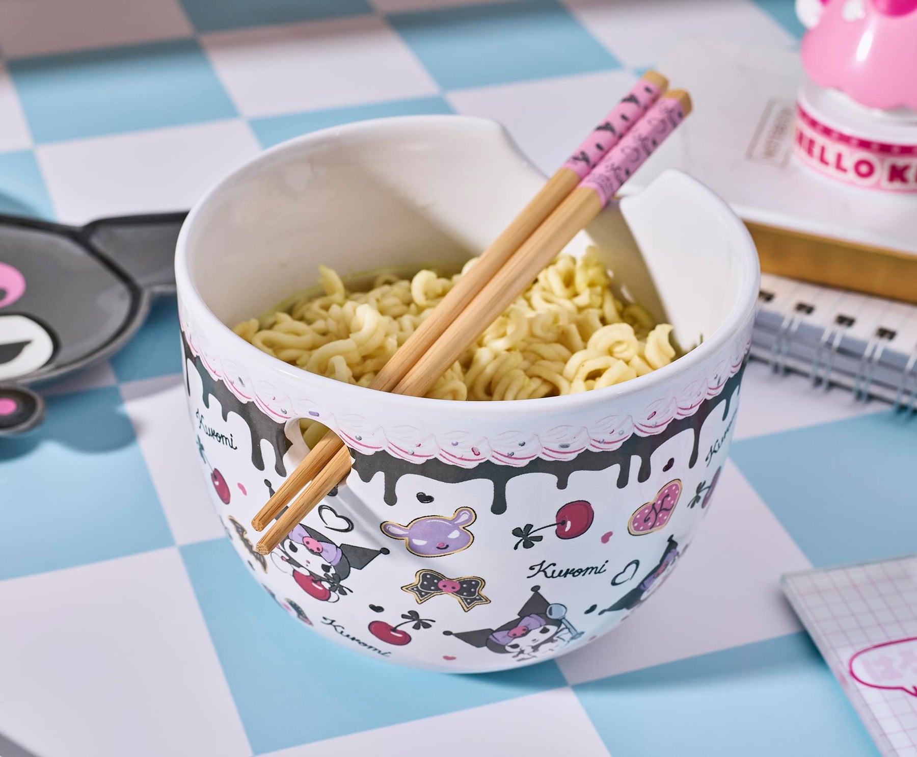 Sanrio Kuromi Sweets 20-Ounce Ramen Bowl and Chopstick Set