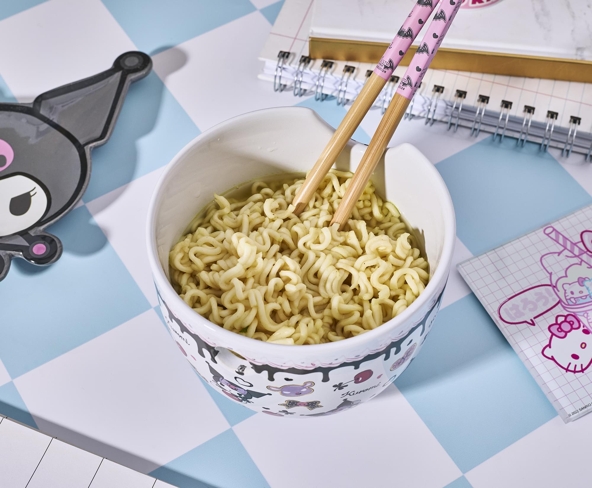 Sanrio Kuromi Sweets 20-Ounce Ramen Bowl and Chopstick Set