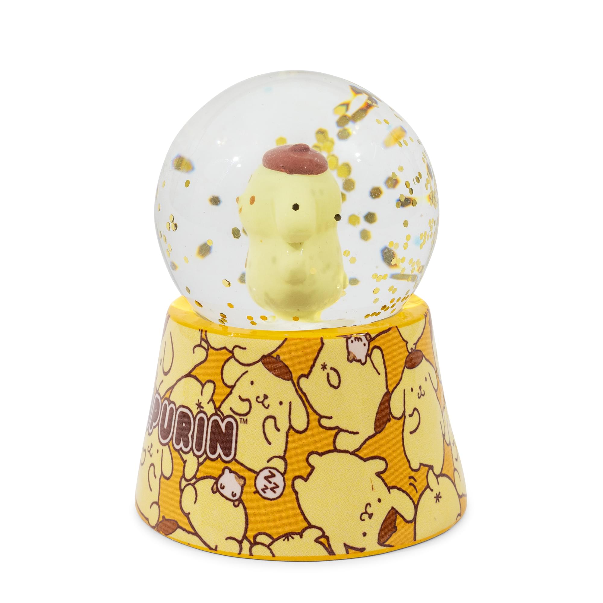 Sanrio Pompompurin Mini Light-Up Snow Globe | 3 Inches Tall