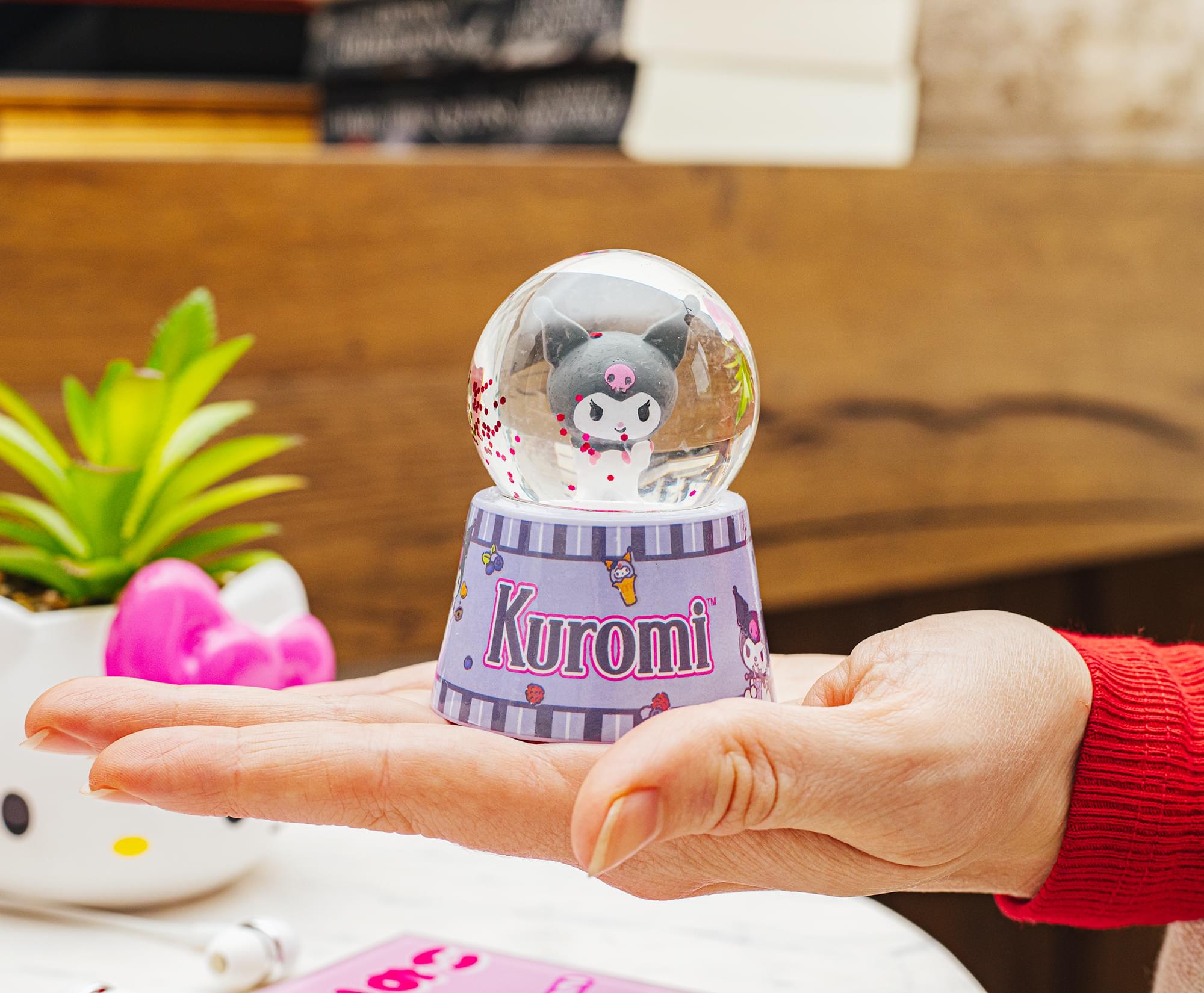 Sanrio Kuromi Mini Light-Up Snow Globe | 3 Inches Tall