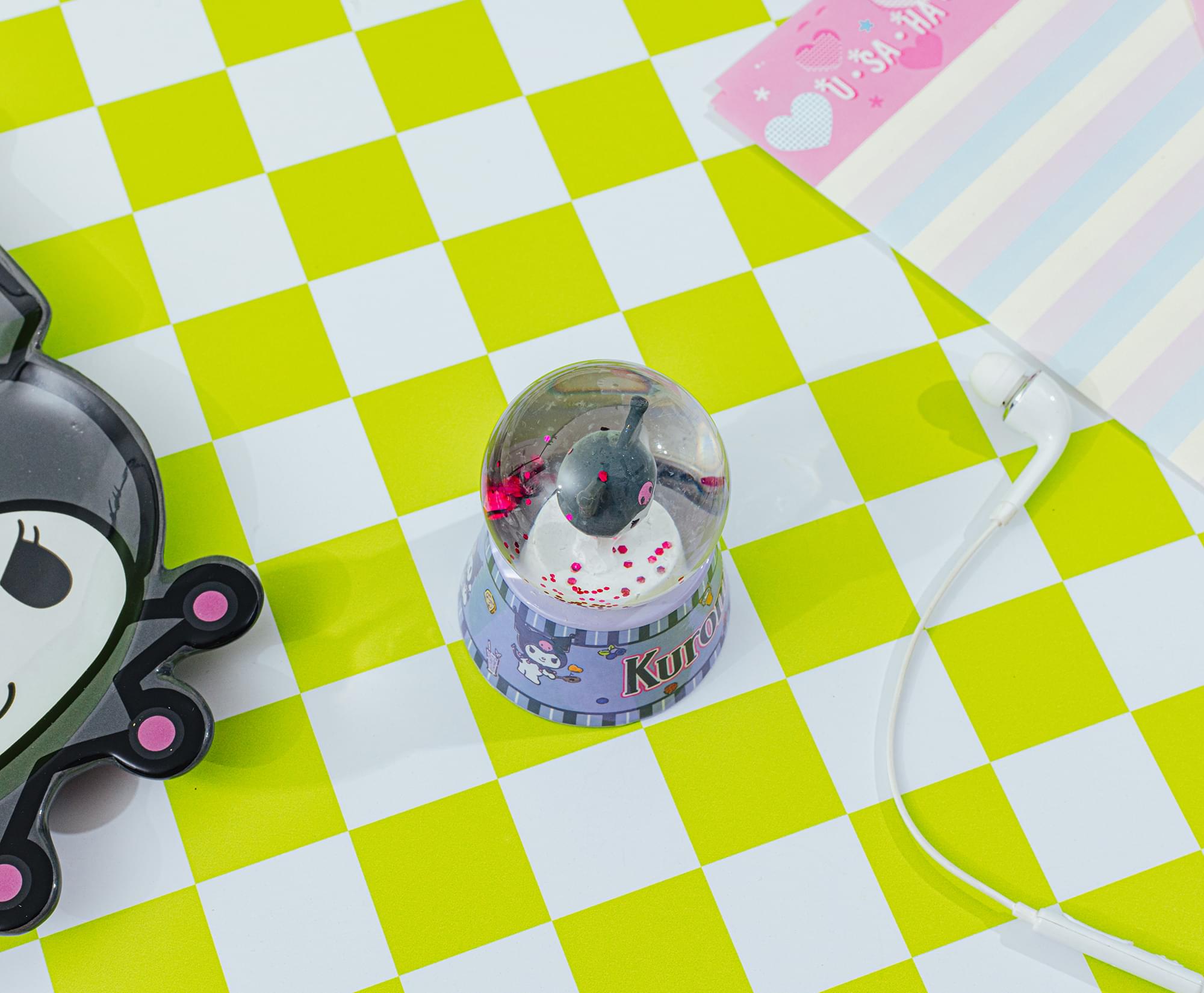 Sanrio Kuromi Mini Light-Up Snow Globe | 3 Inches Tall