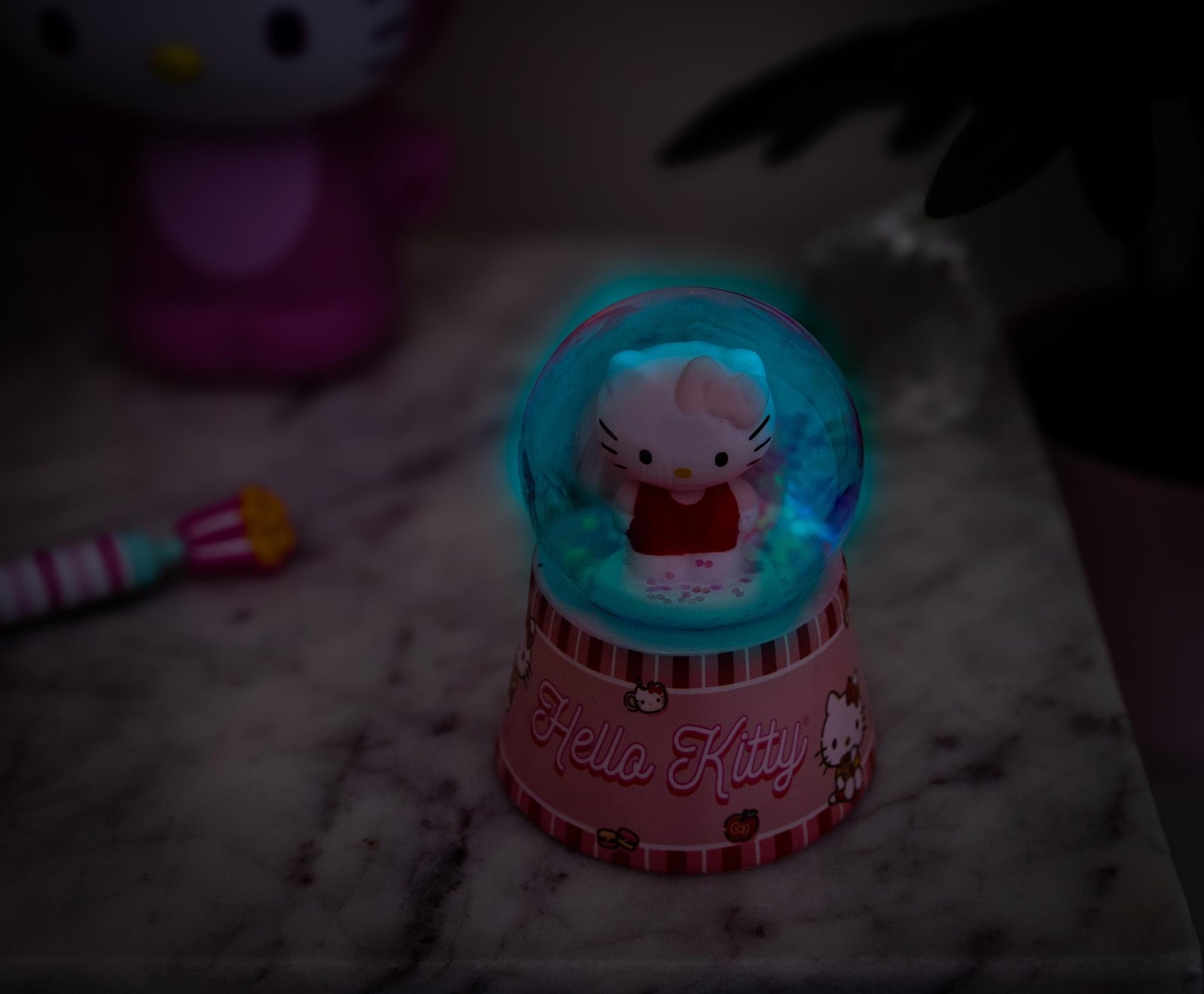 Sanrio Hello Kitty Mini Light-Up Snow Globe | 3 Inches Tall