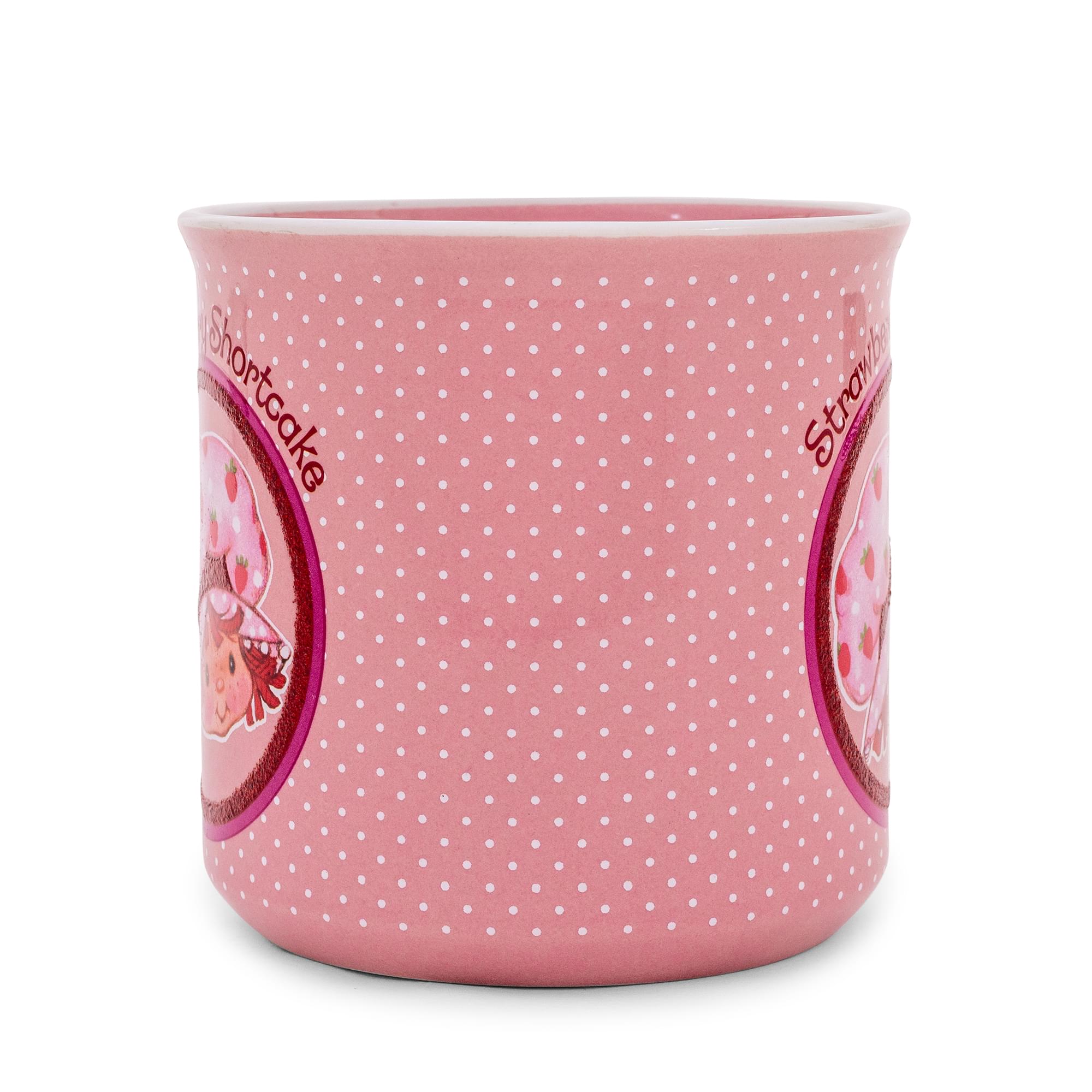 Strawberry Shortcake Polka Dots Ceramic Camper Mug | Holds 20 Ounces