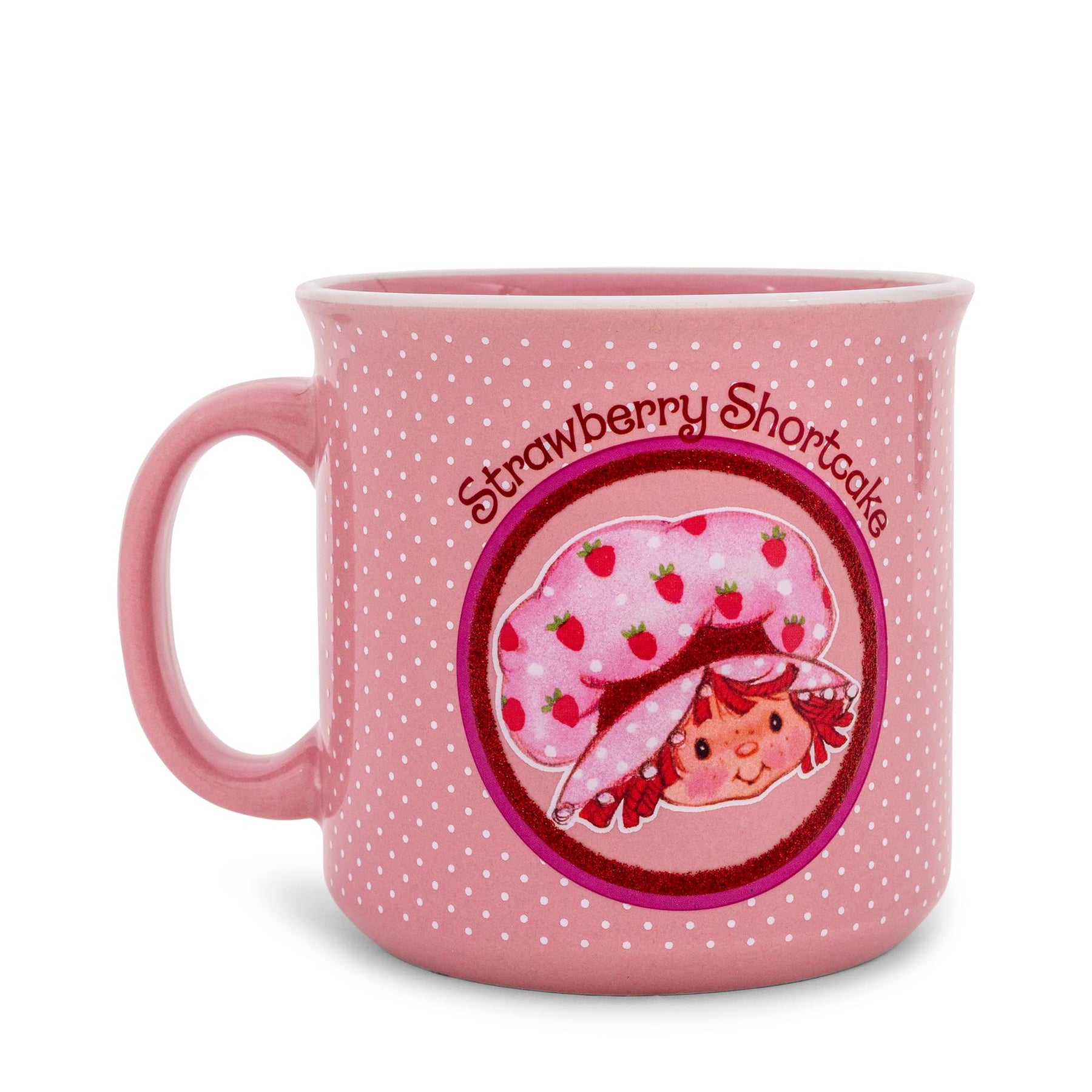 Strawberry Shortcake Polka Dots Ceramic Camper Mug | Holds 20 Ounces