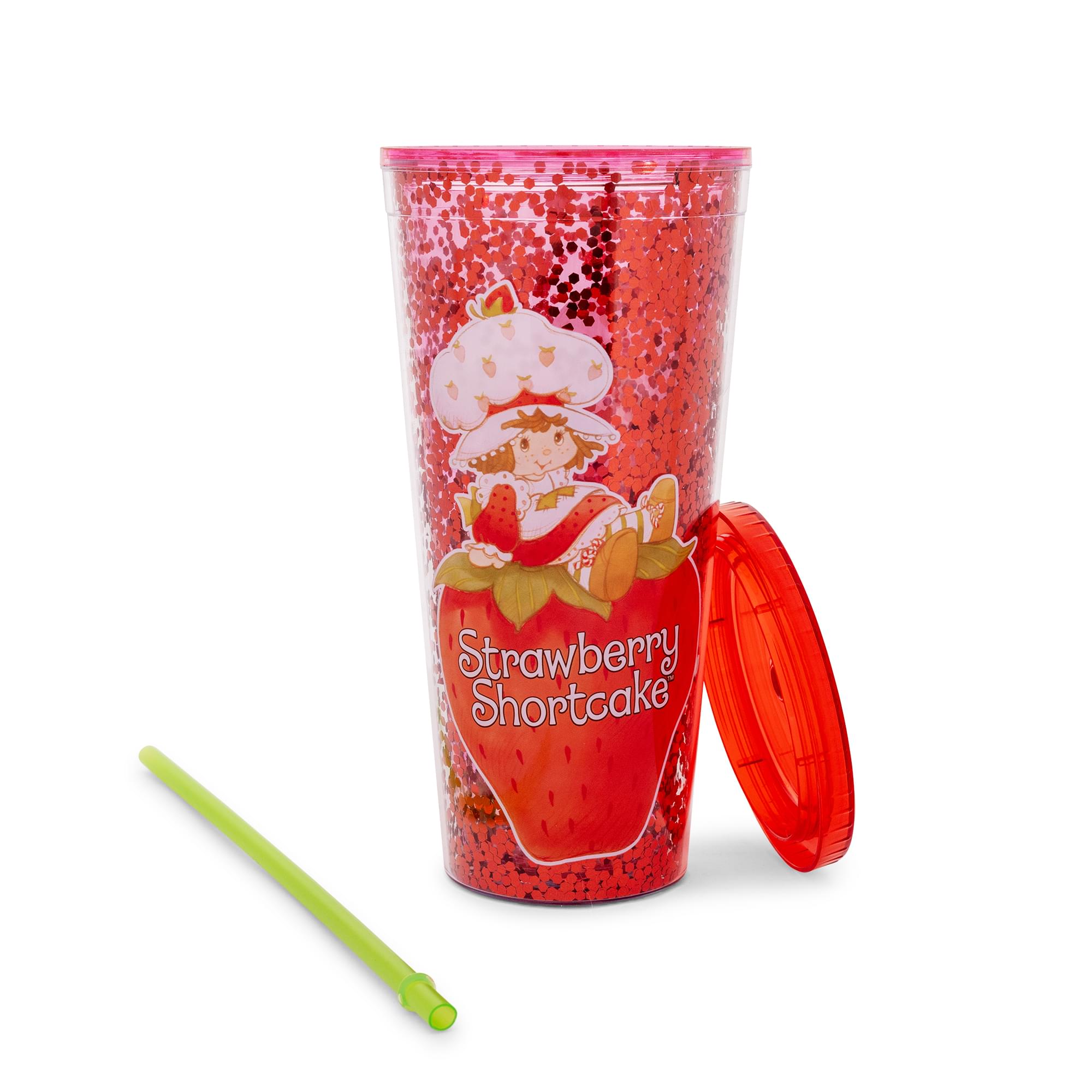 Strawberry Shortcake 32-Ounce Confetti Carnival Cup With Lid and Straw