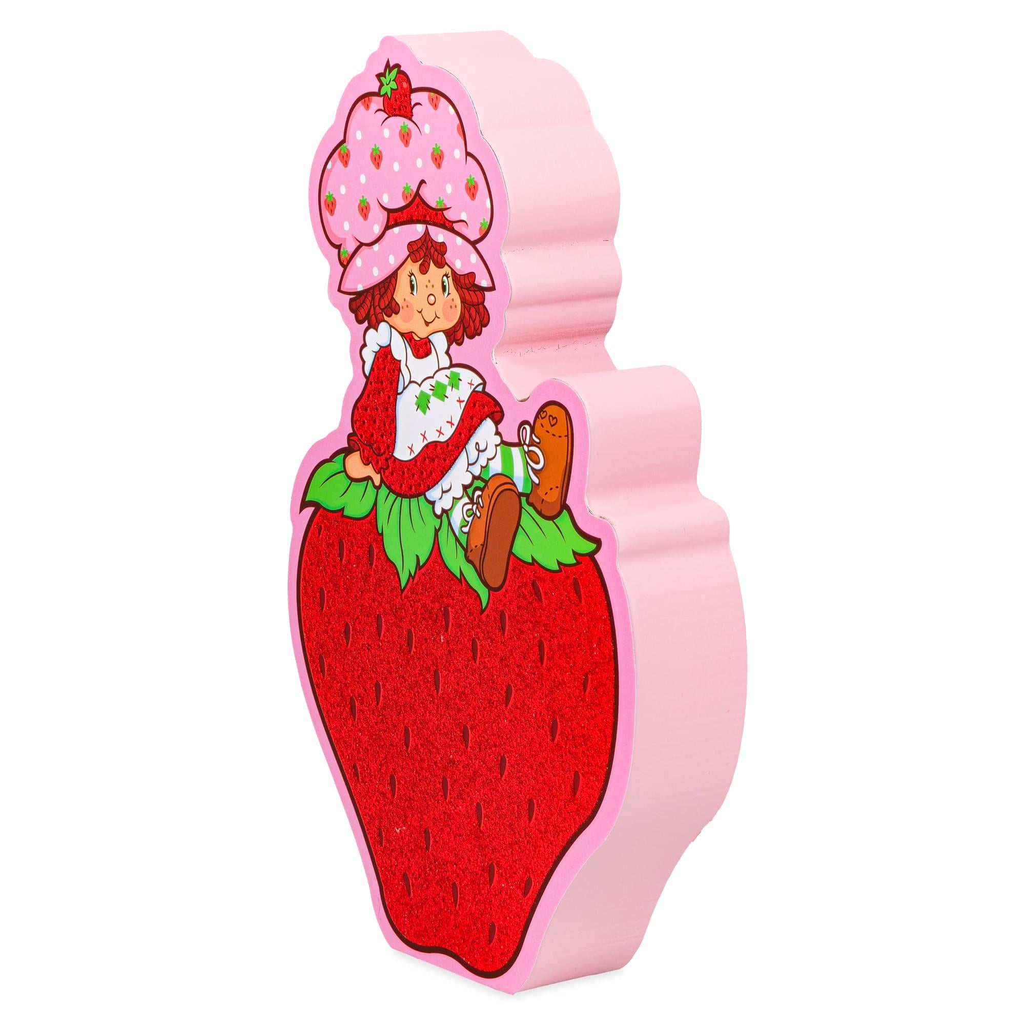 Strawberry Shortcake Berry Sit Glitter MDF Box Wall Sign