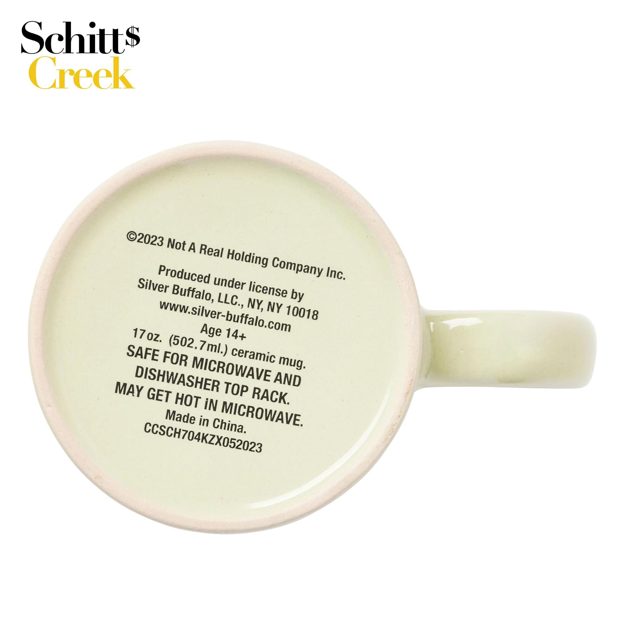 Schitt's Creek "Rose Apothecary" Wax Resist 17 Ounce Ceramic Pottery Mug