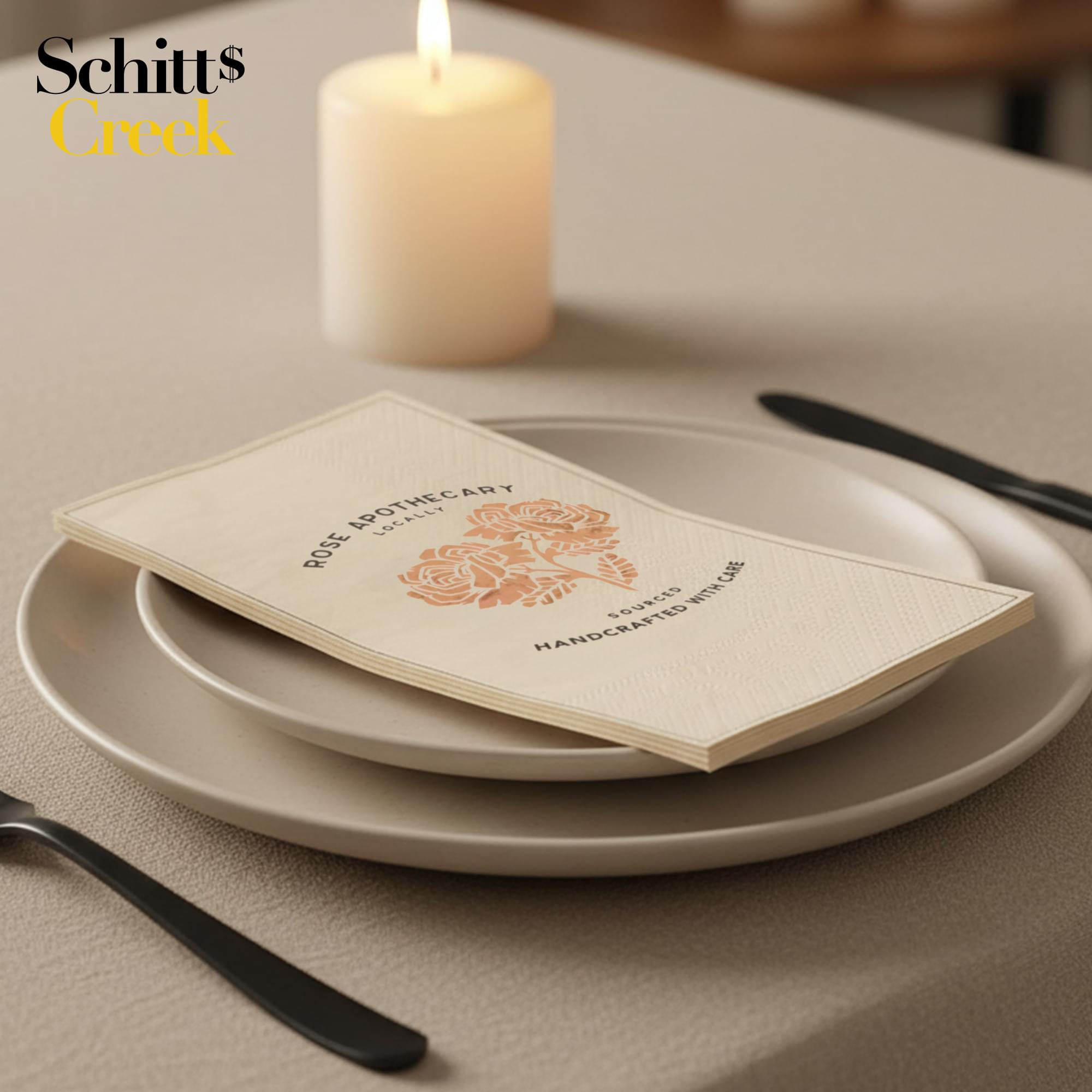 Schitt's Creek "Rose Apothecary" Guest Napkins | 32 Count
