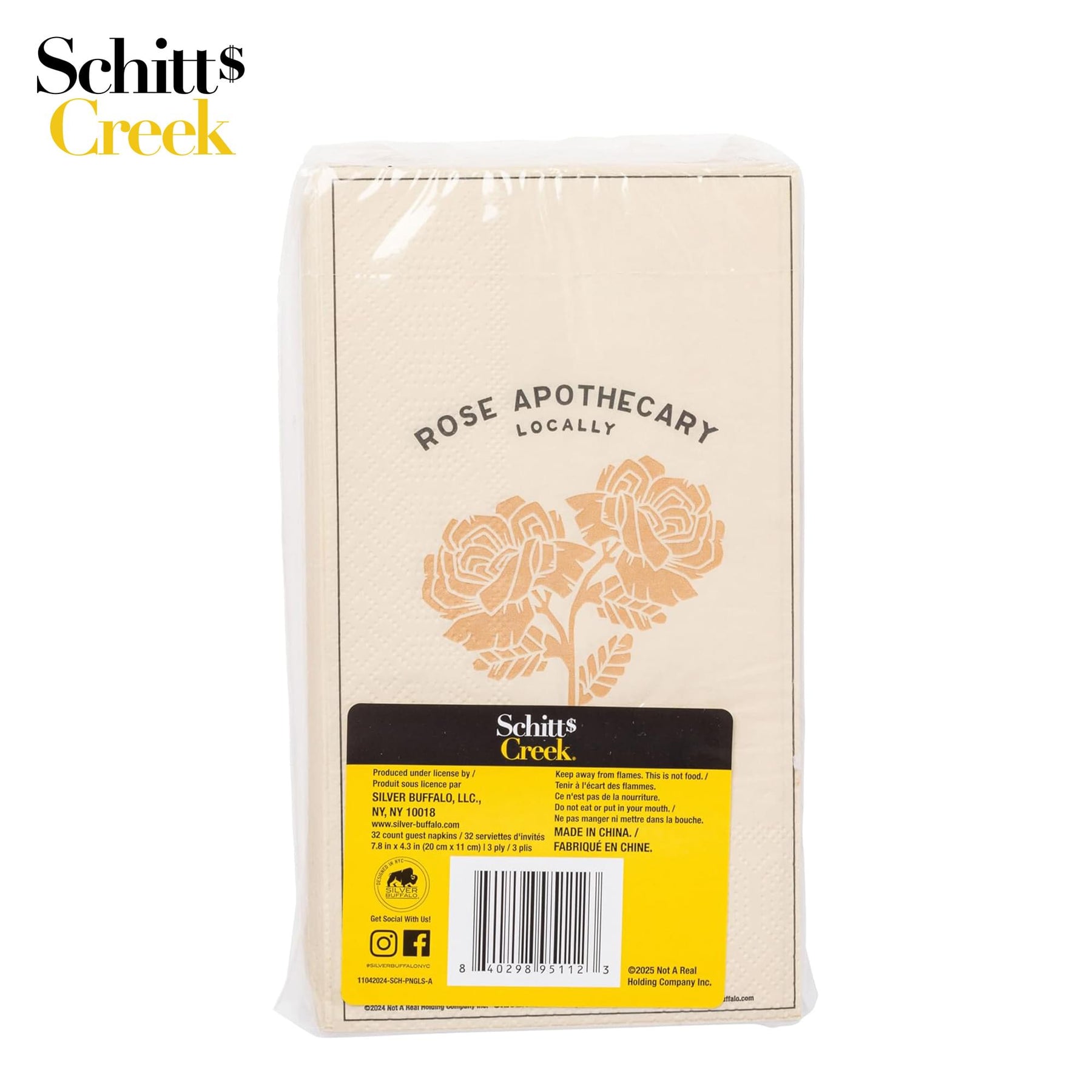 Schitt's Creek "Rose Apothecary" Guest Napkins | 32 Count