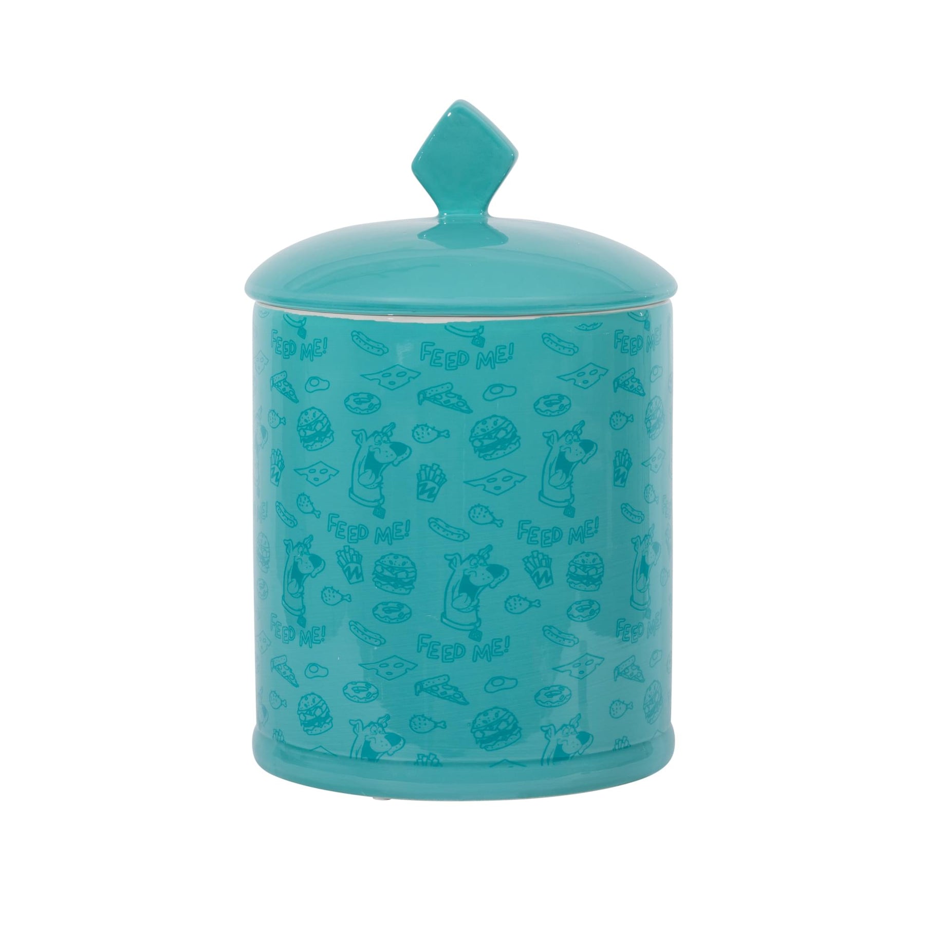 Scooby-Doo Food Pattern 10-inch Ceramic Snack Jar