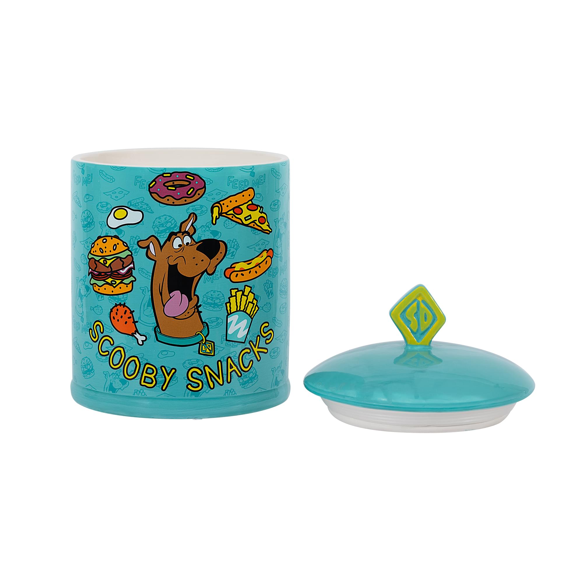 Scooby-Doo Food Pattern 10-inch Ceramic Snack Jar