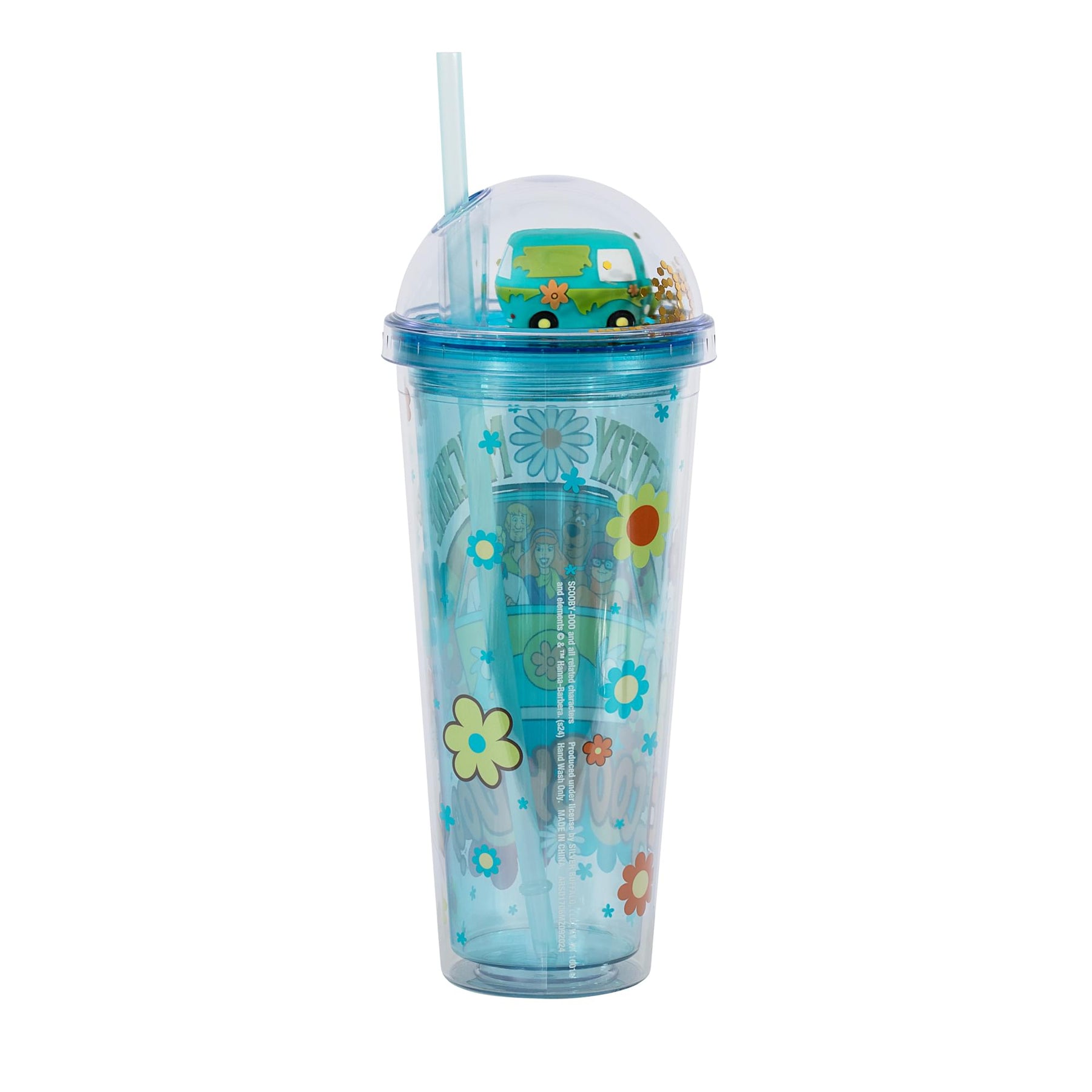 Scooby-Doo Mystery Machine Gang 24-Ounce Carnival Cup With Lid and Straw
