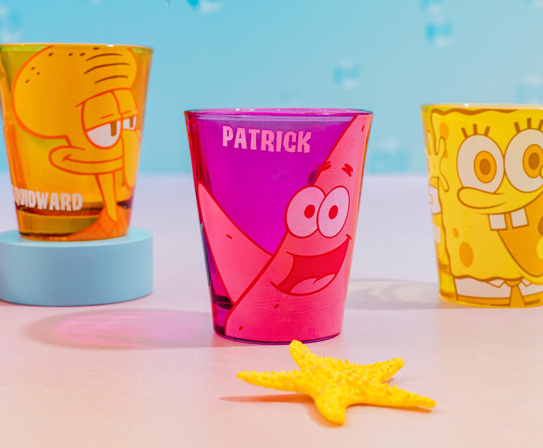 Nickelodeon SpongeBob SquarePants Character 2-Ounce Mini Shot Glasses | Set of 4