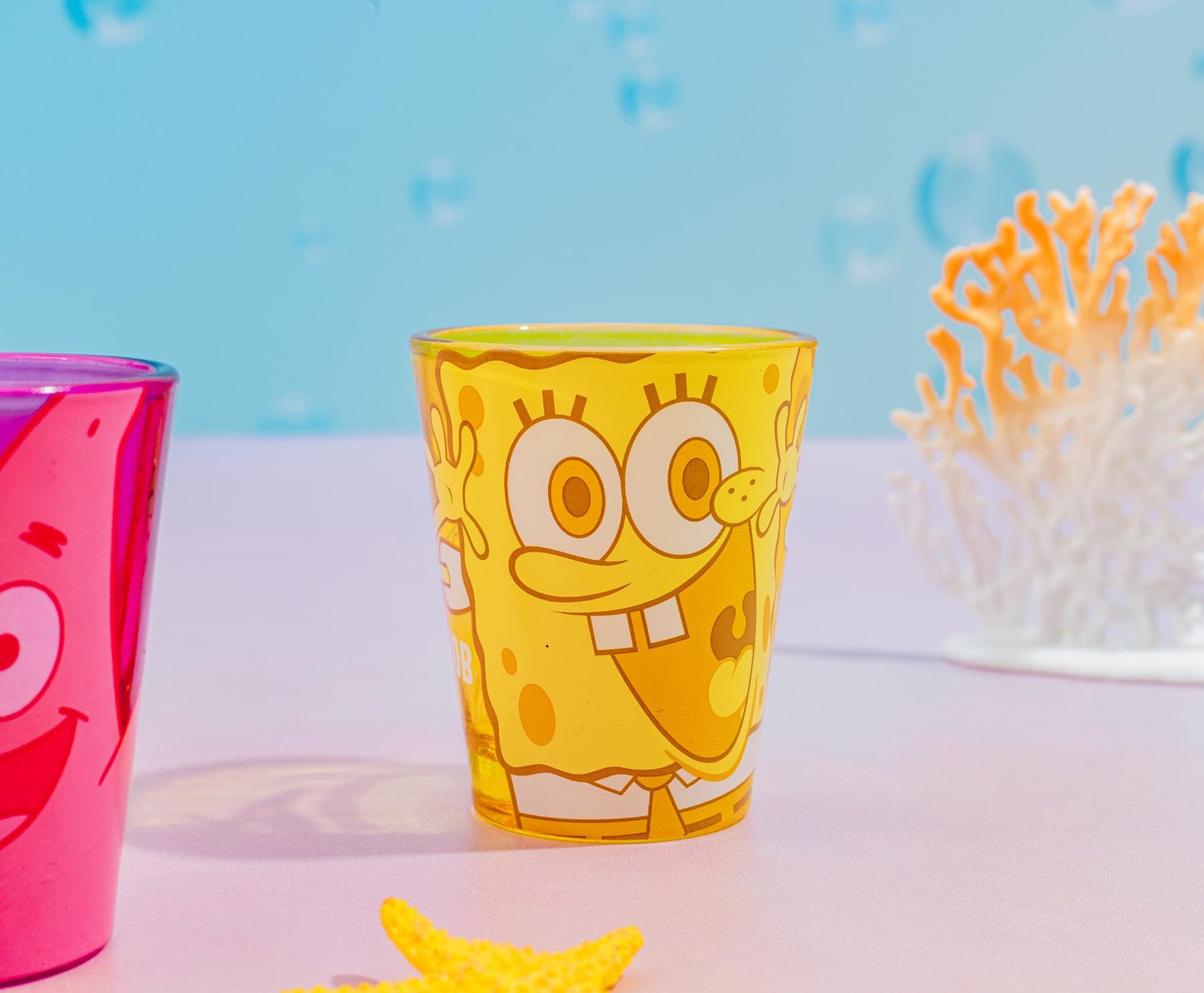 Nickelodeon SpongeBob SquarePants Character 2-Ounce Mini Shot Glasses | Set of 4