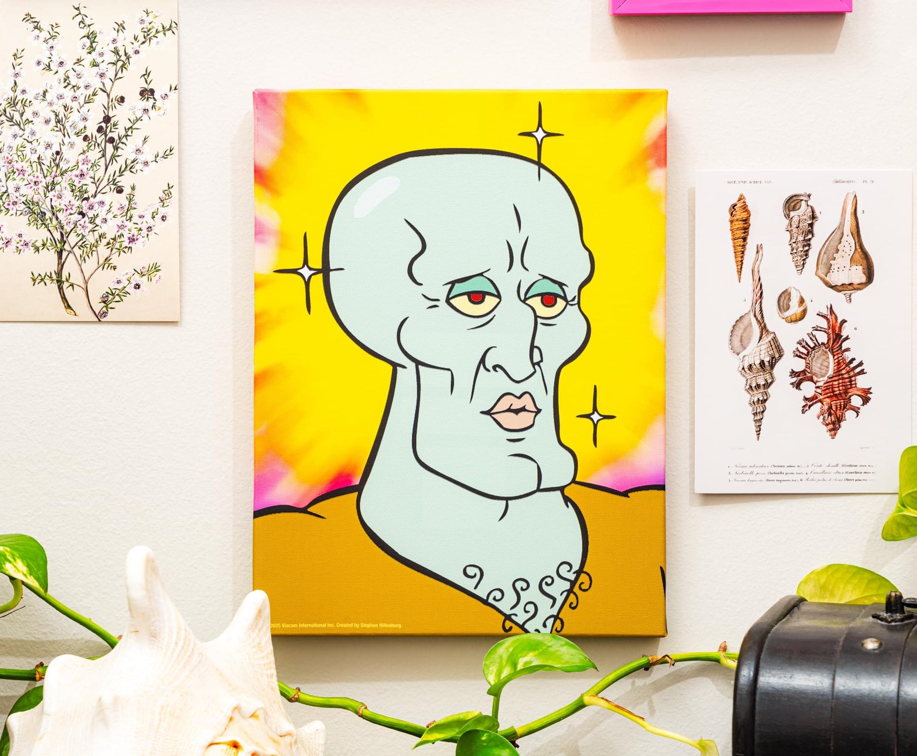SpongeBob SquarePants Handsome Squidward Canvas Wall Art | 7.5 x 10 Inches