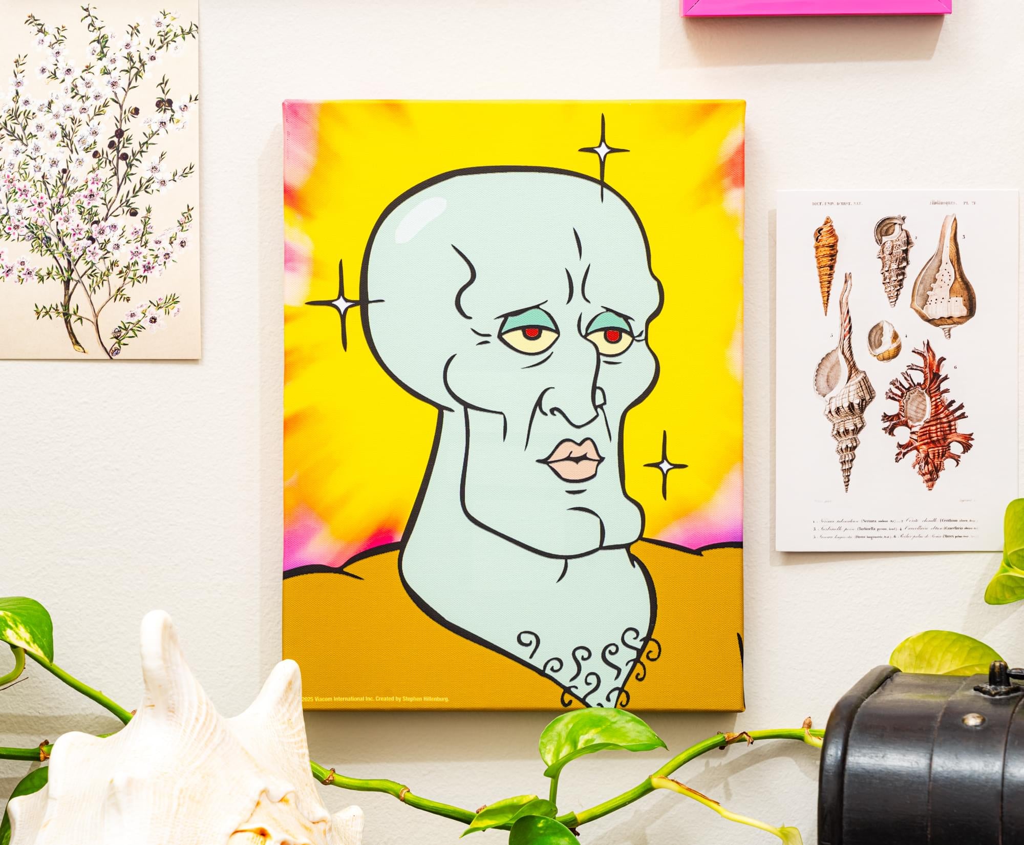 SpongeBob SquarePants Handsome Squidward Canvas Wall Art | 7.5 x 10 Inches
