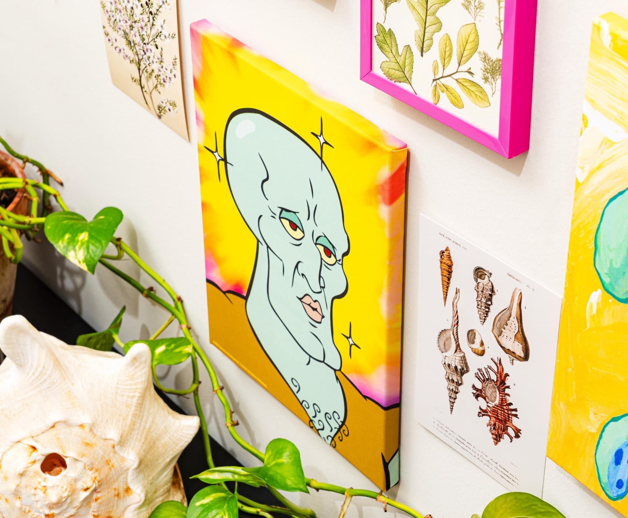 SpongeBob SquarePants Handsome Squidward Canvas Wall Art | 7.5 x 10 Inches