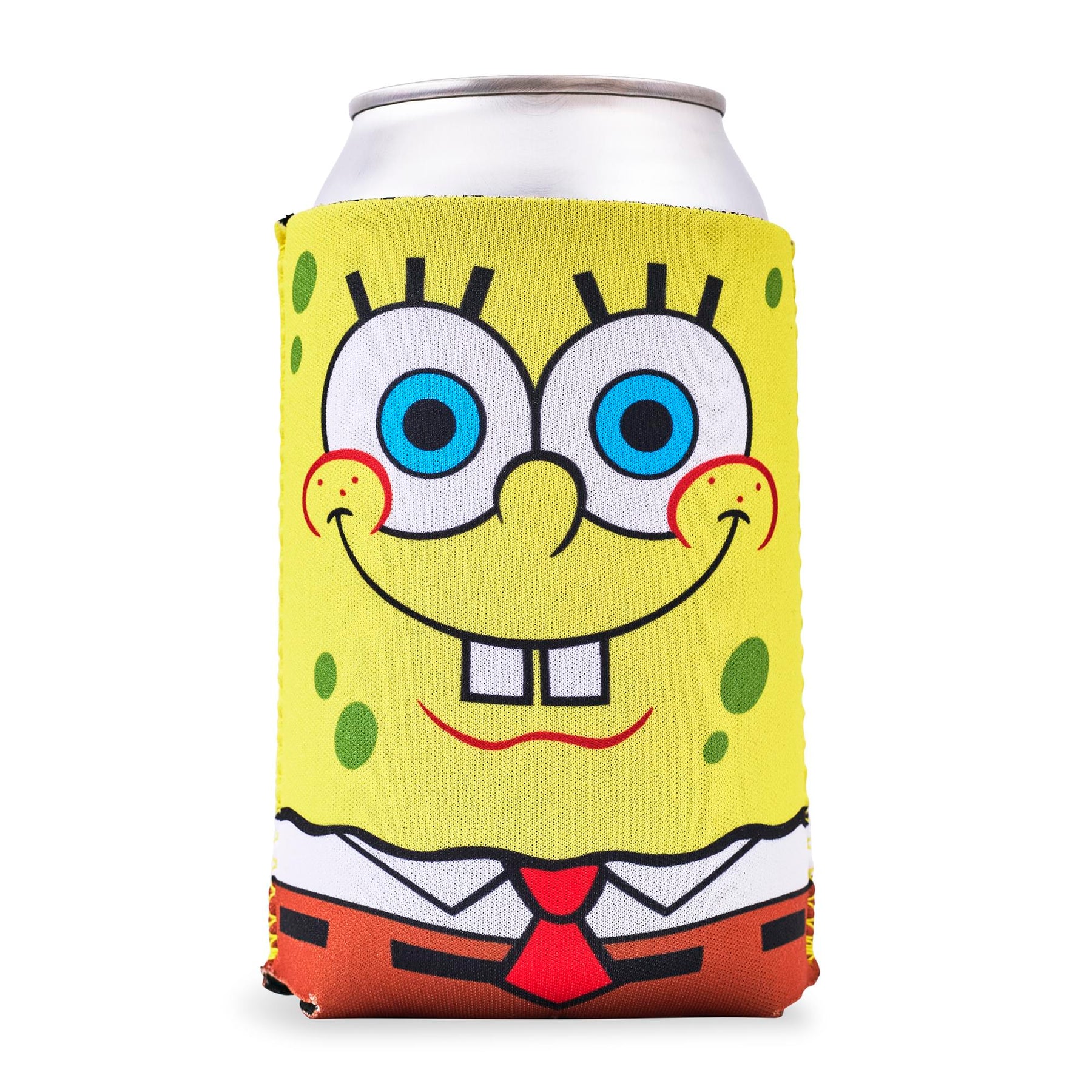 Nickelodeon SpongeBob SquarePants Face Foam Can Hugger | 4 x 4 Inches